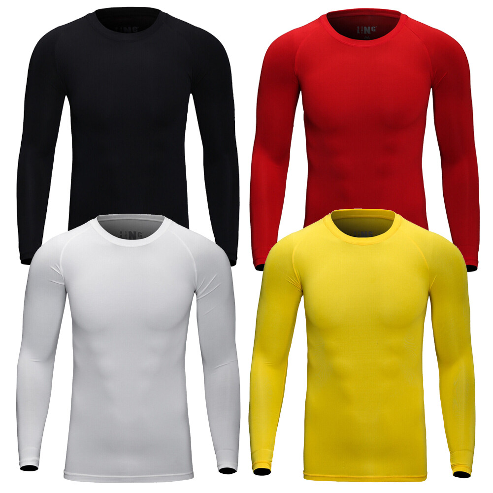 Men’s Quick Dry T-Shirt Sports Tops Long Sleeve Gym Gym Shirts Bottoming Shirts