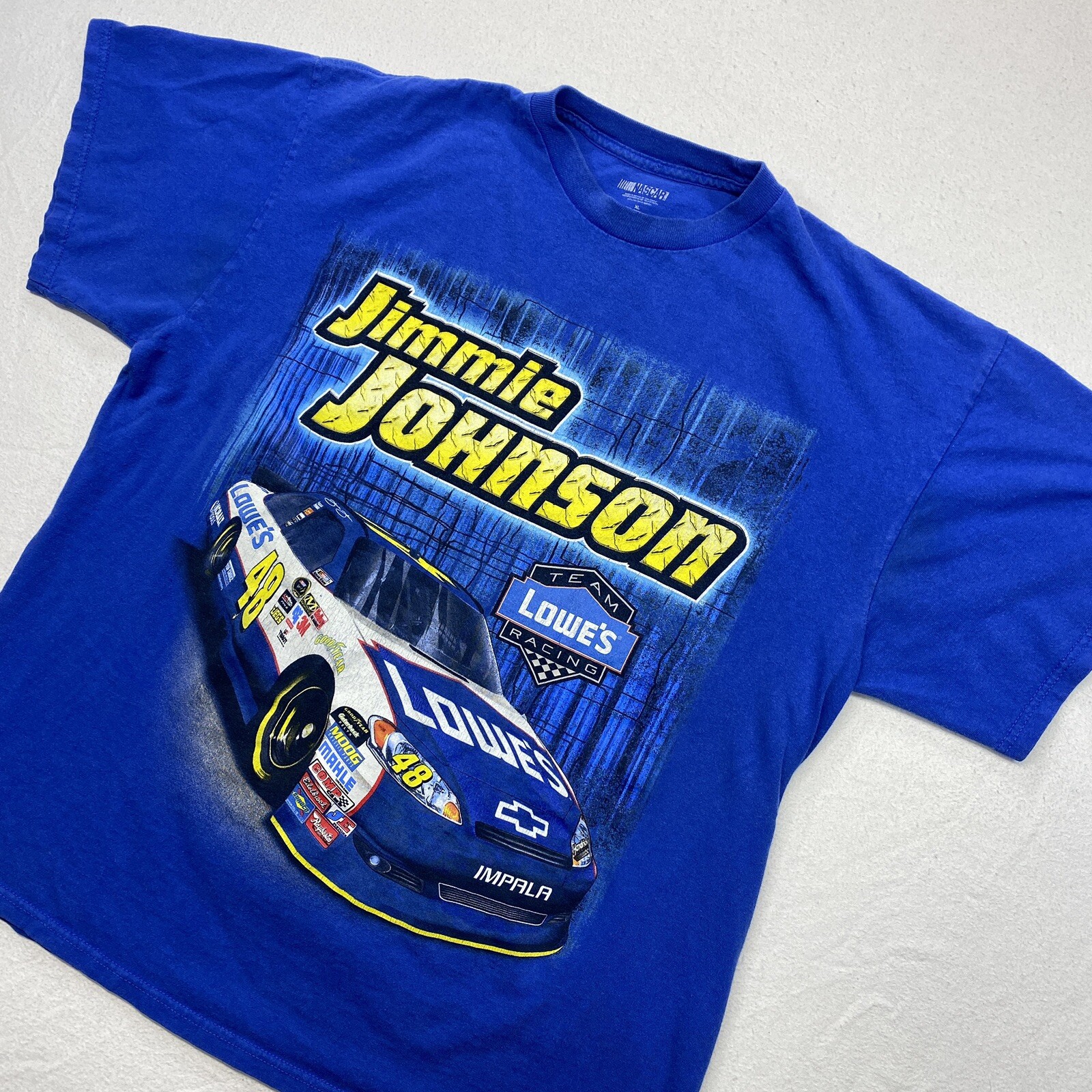 Jimmie Johnson Nascar Racing T Shirt Adult XL Crisp Logo Double Sided
