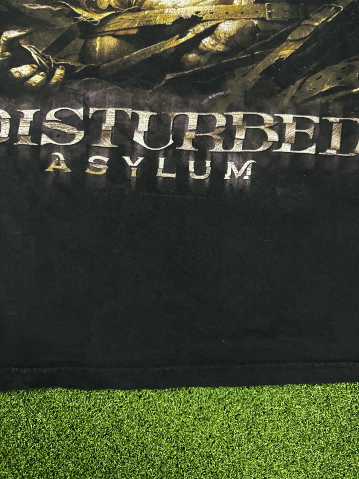 Vintage 2010 Disturbed Asylum Shirt Medium Band Rock Metal Emo Goth Fade SEE