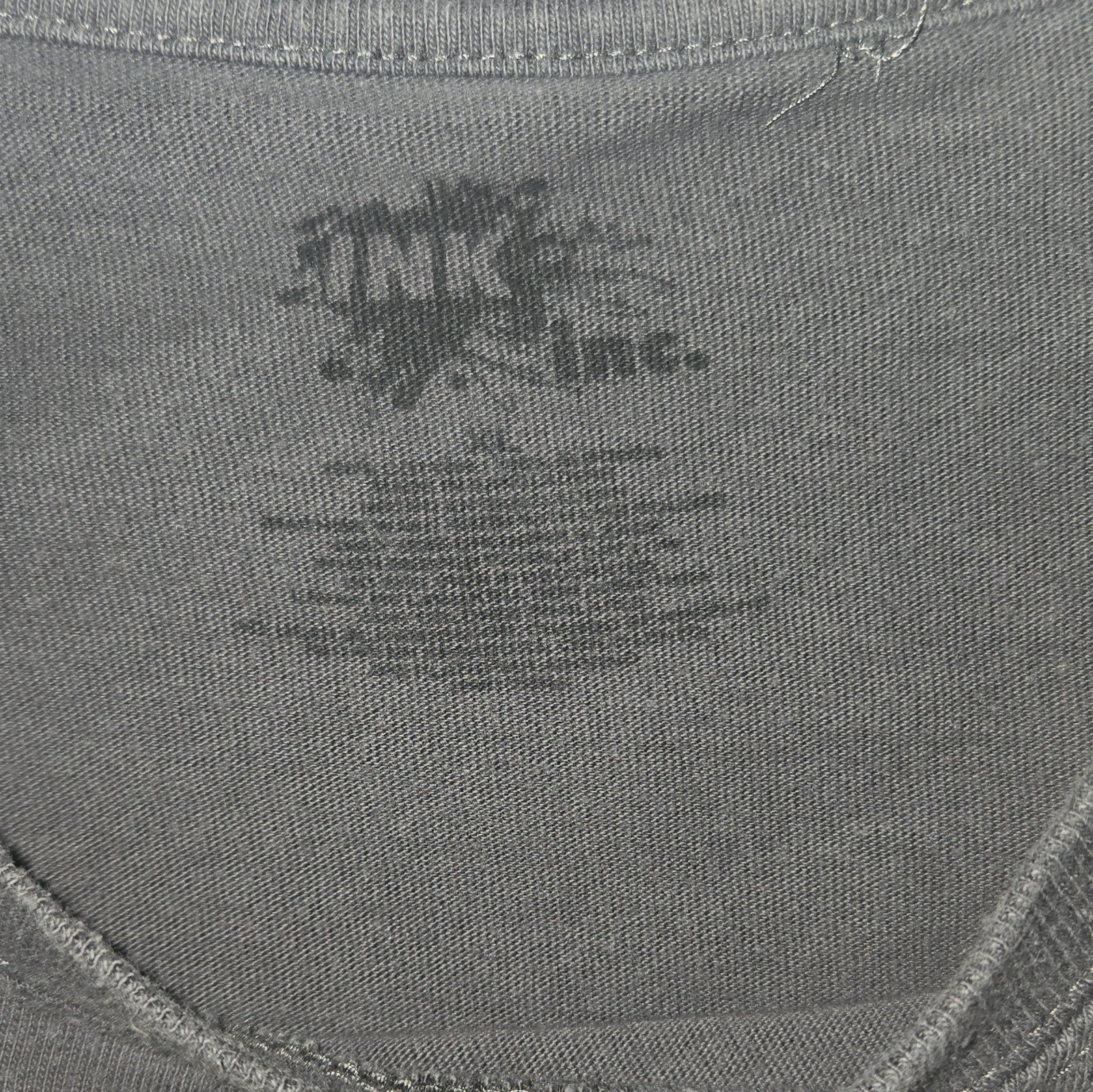 INK, Inc. Funny Graphic Print T-Shirt Gray XL Cotton Blend Crew Neck