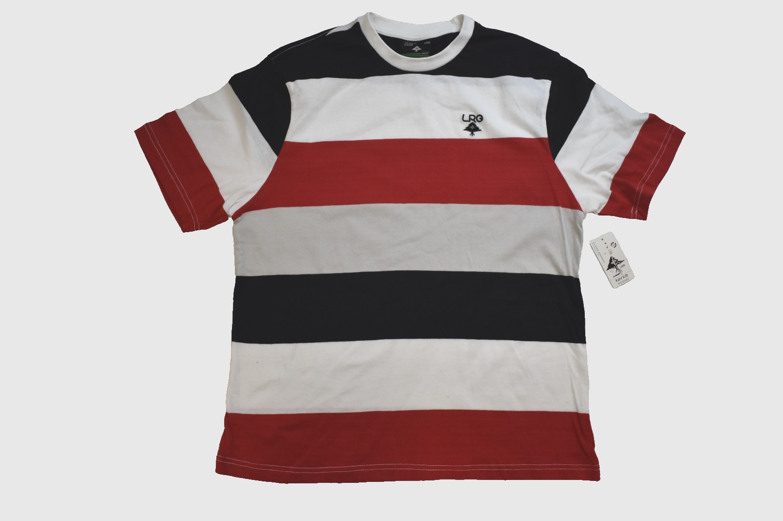 Lifted Research Group LRG Mens White/Red/Gray/Black Sideline Shirt NWT M, L, XL