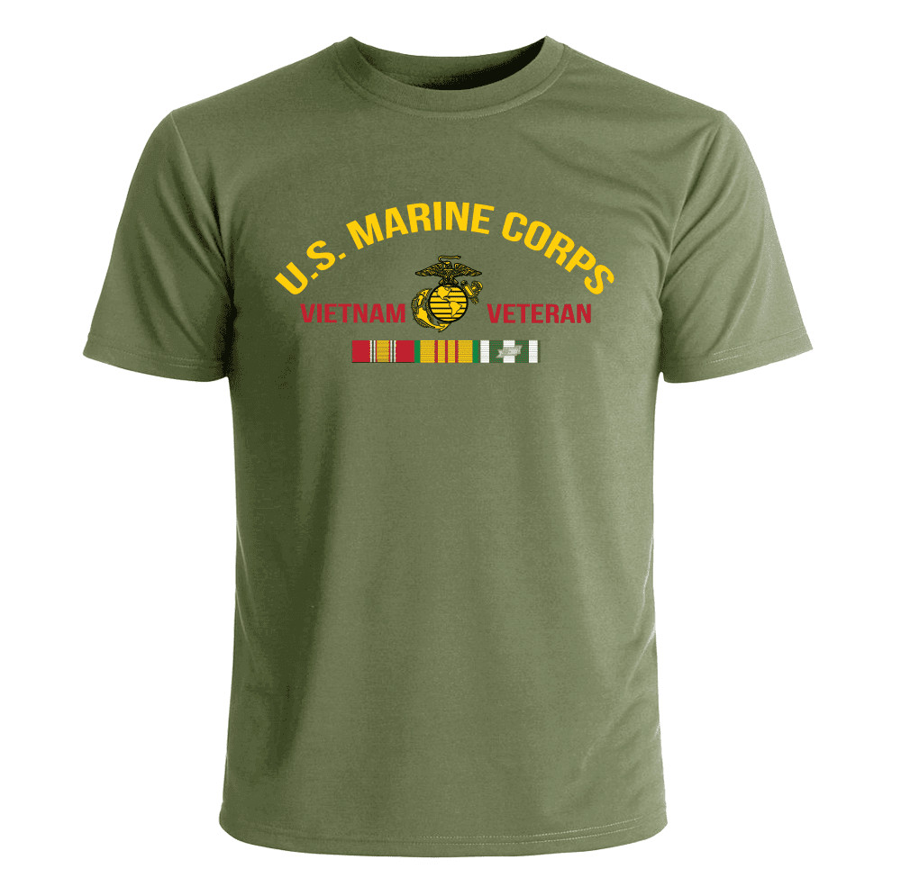 US Marine Corps Vietnam Veteran Service Ribbons T-Shirt Officially Licensed