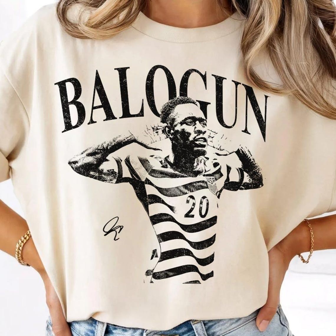 Folarin Balogun USA Soccer World Retro T-Shirt