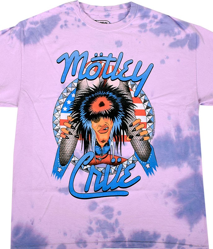 [Limited Edition] Vintage Motley Crue Americana Tie-Dye T-Shirt Liquid Blue