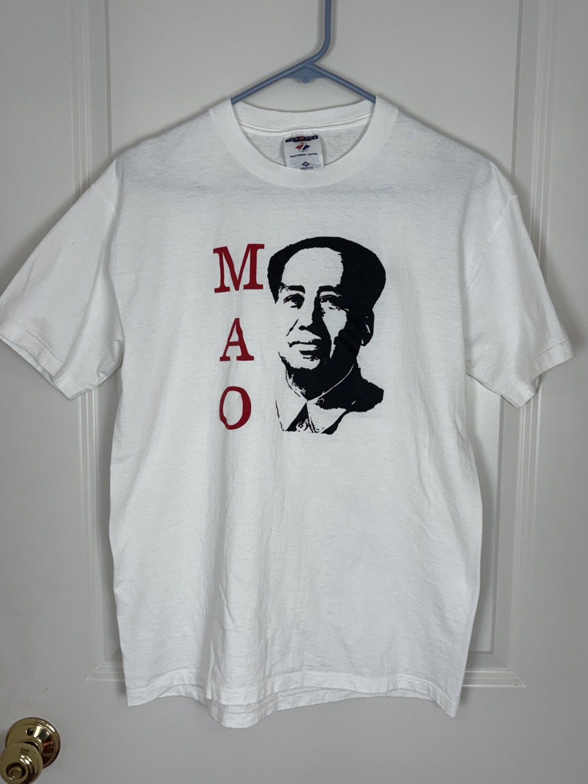 Vintage 90’s Mao Zedong China T-Shirt Size M One Washed & No Worn Jerzees USA