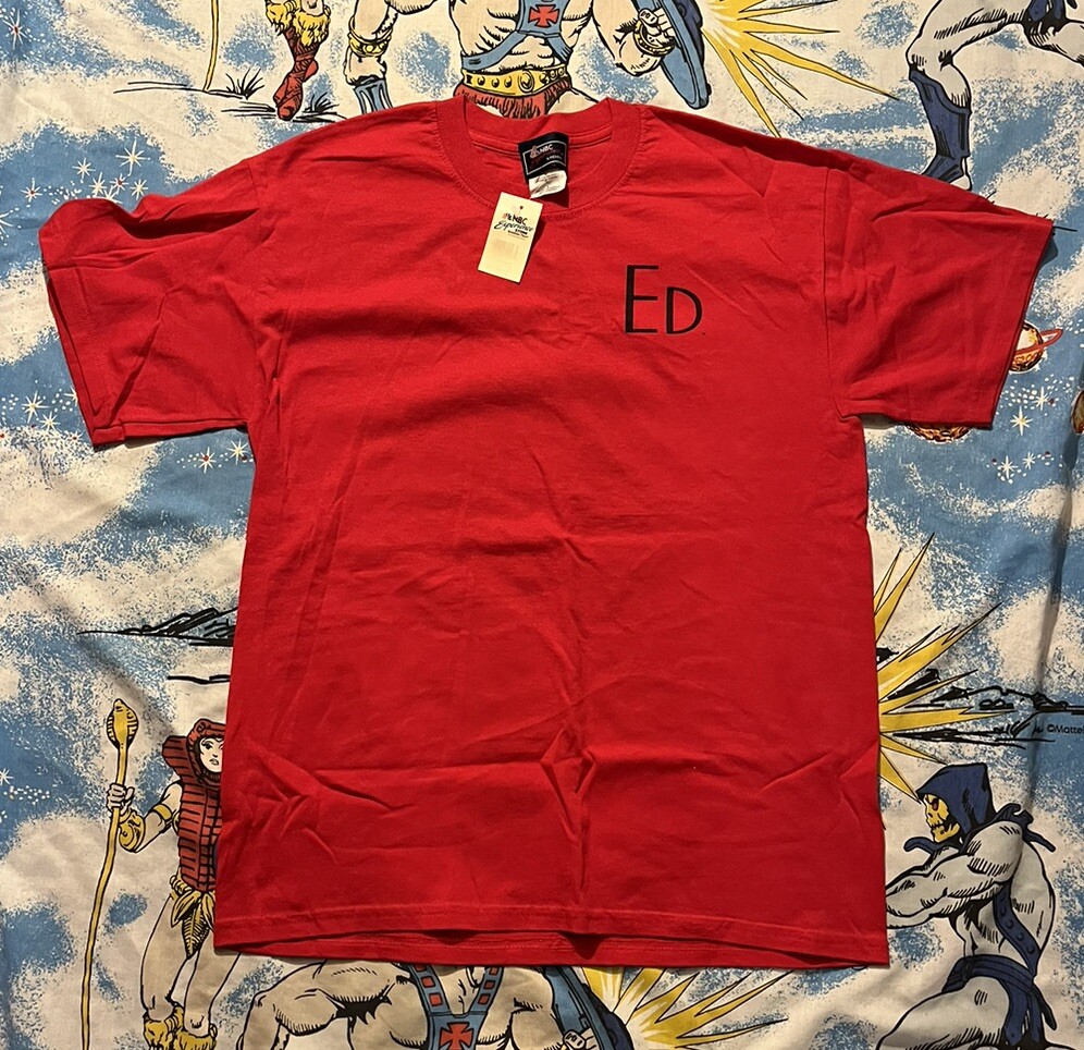 Vintage ED TV Show Promo NWT Size L Red Stuckey Bowl NBC Experience T Shirt 2001
