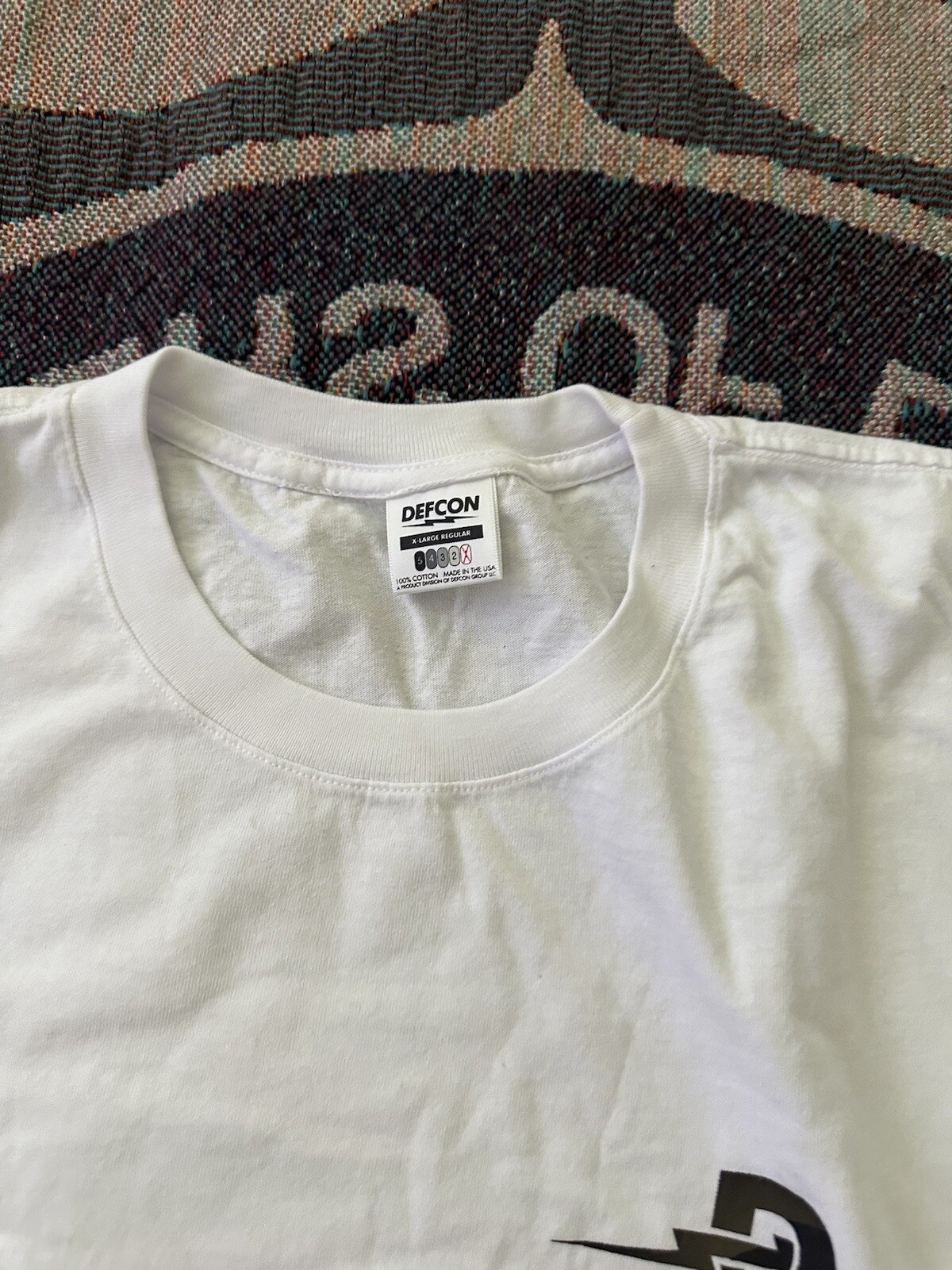 DEFCON GROUP LS CREW SHIRT BOLTS LOGO WHITE XL