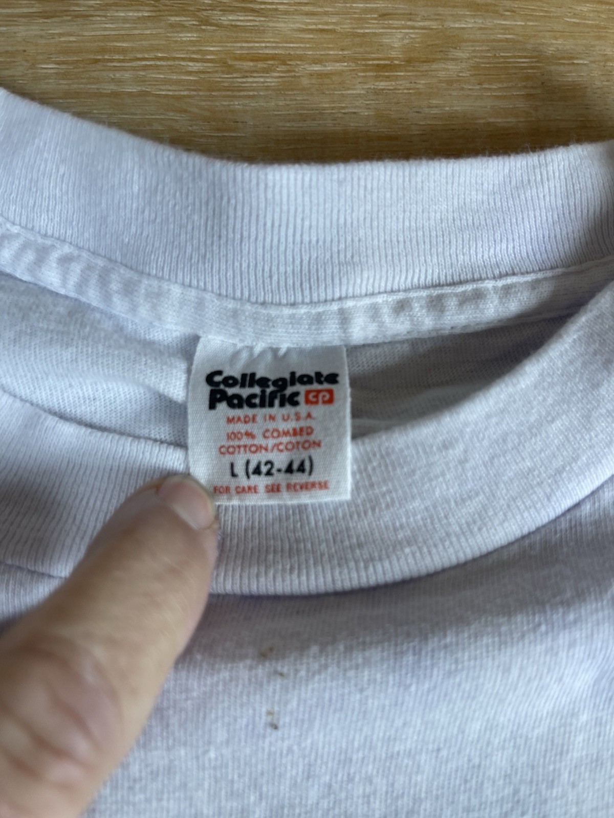 Vintage Single Stitch USPTA Tennis T Shirt As Is Lrg