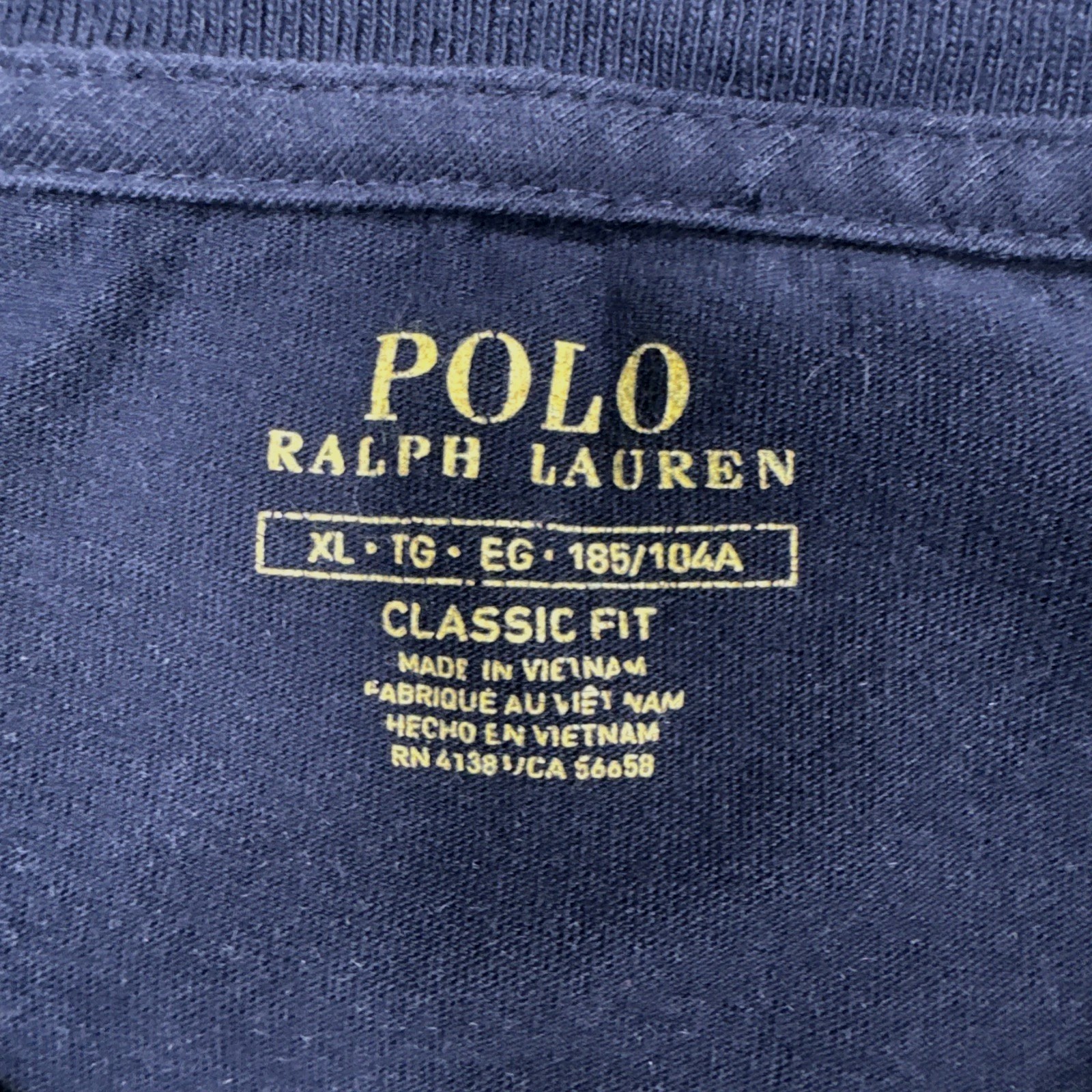 Polo Ralph Lauren v-neck t-shirt mens Size XL Blue