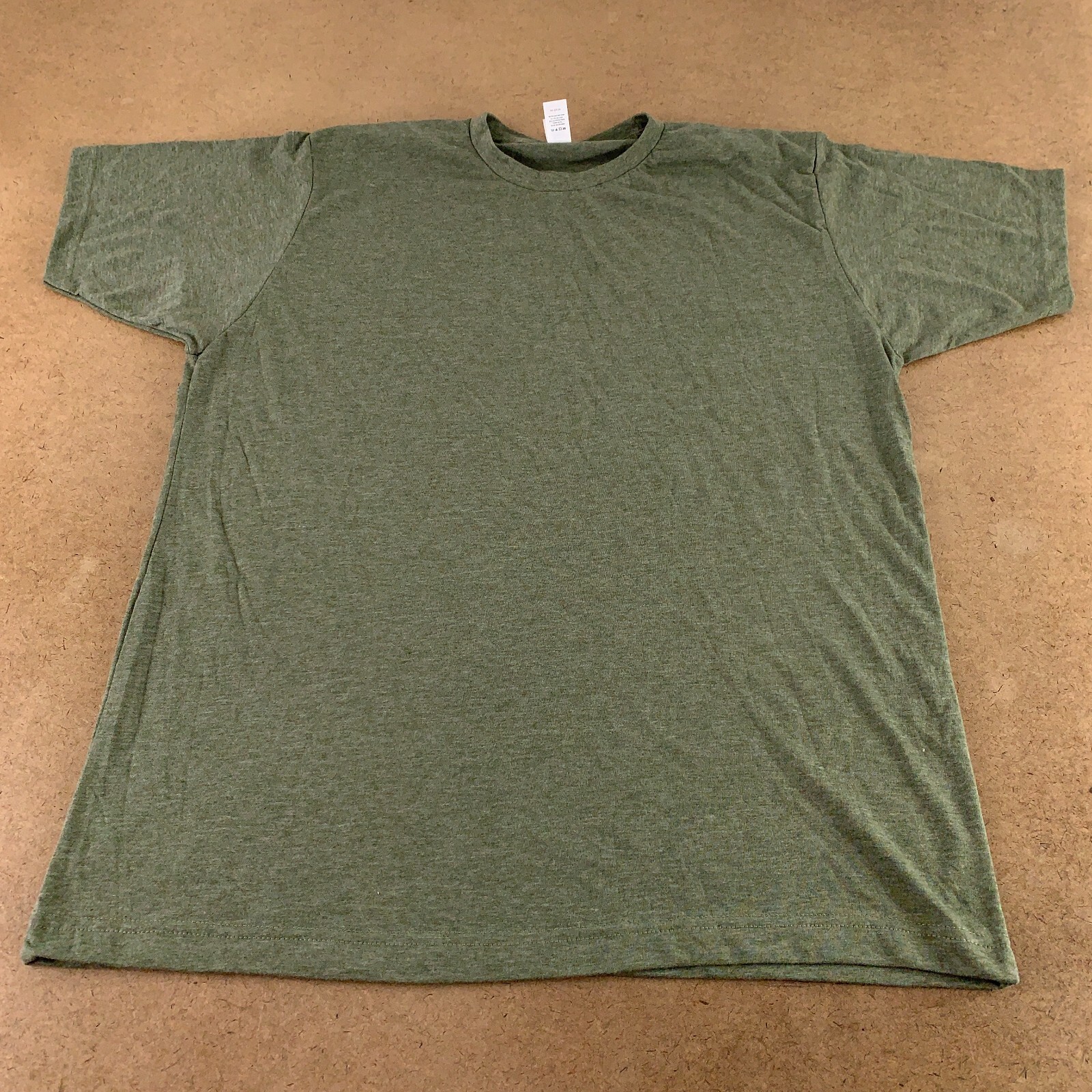 Tultex Men’s Size Large Green Heather Short Sleeve Crew Neck T-Shirt New