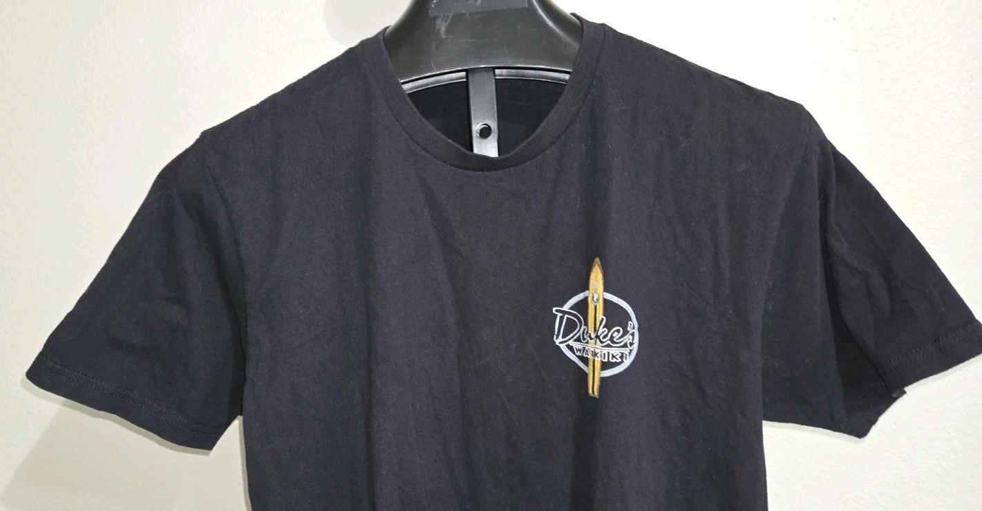 Soft Black Hui Nalu Honolulu NextLevel Duke’s Waikiki Graphics Size L Tee Shirt