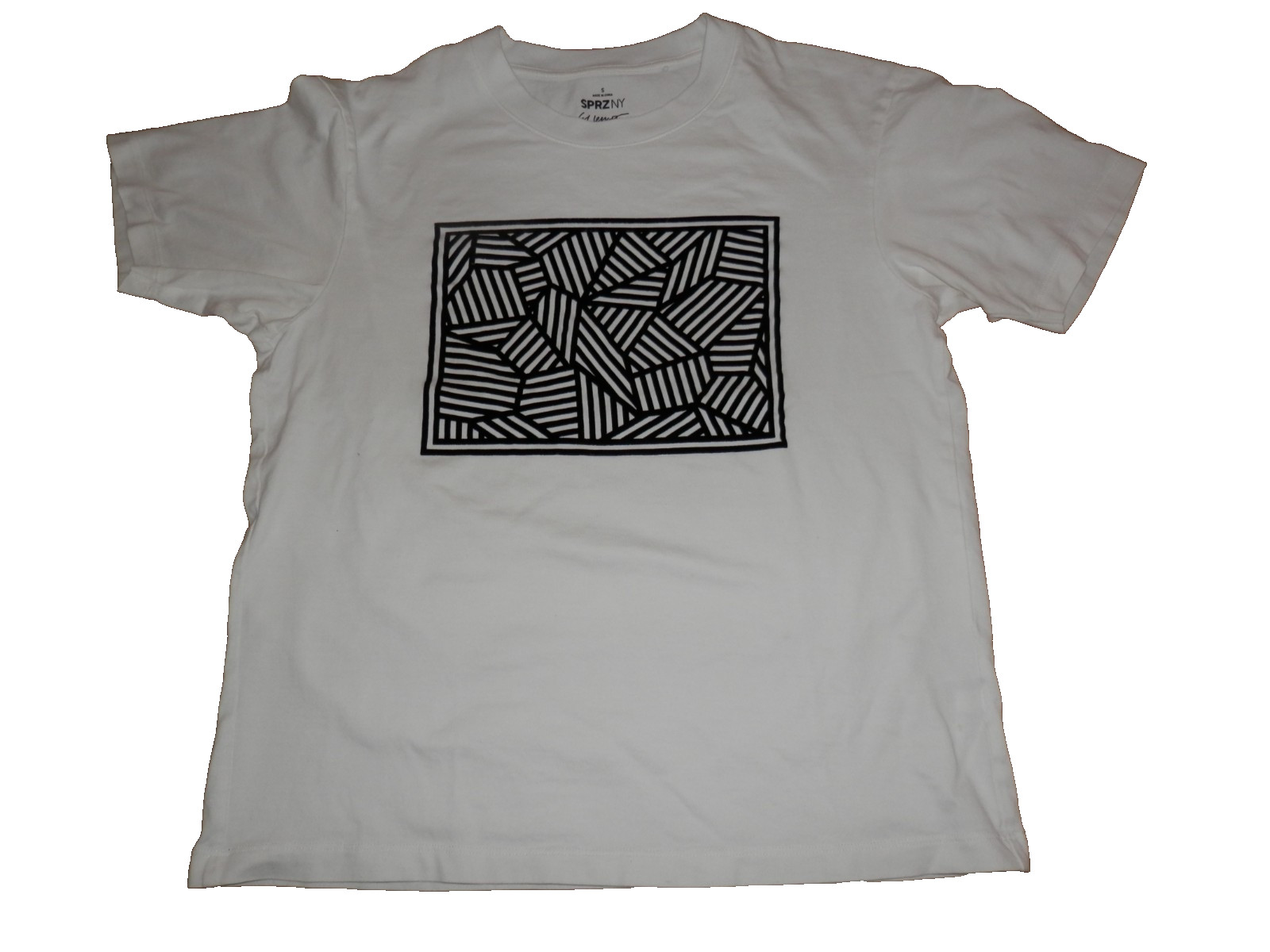 Uniqlo SPRZ NY Sol Lewitt MoMA Special Ed Mens Small Shirt w/ Raised Velour