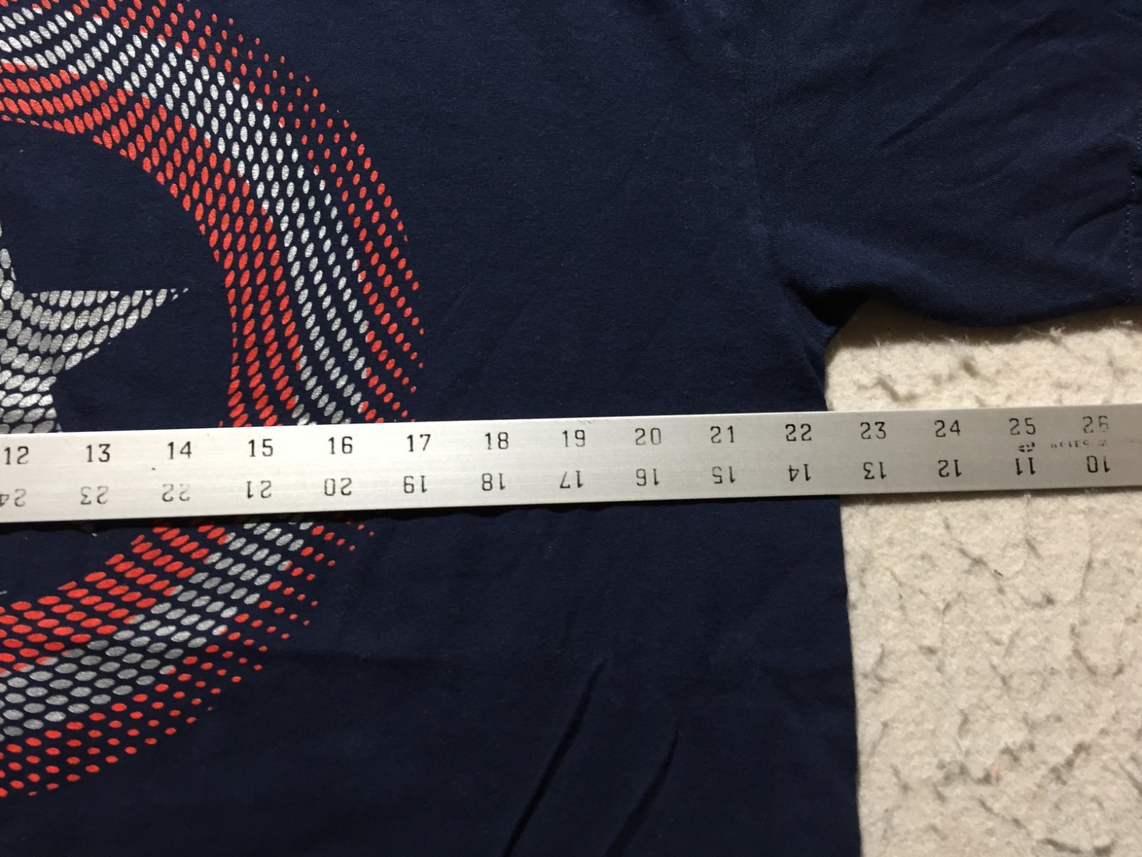 Mad Engine Marvel Shirt Men XL Navy Blue Red Logo Short Sleeve Captain America