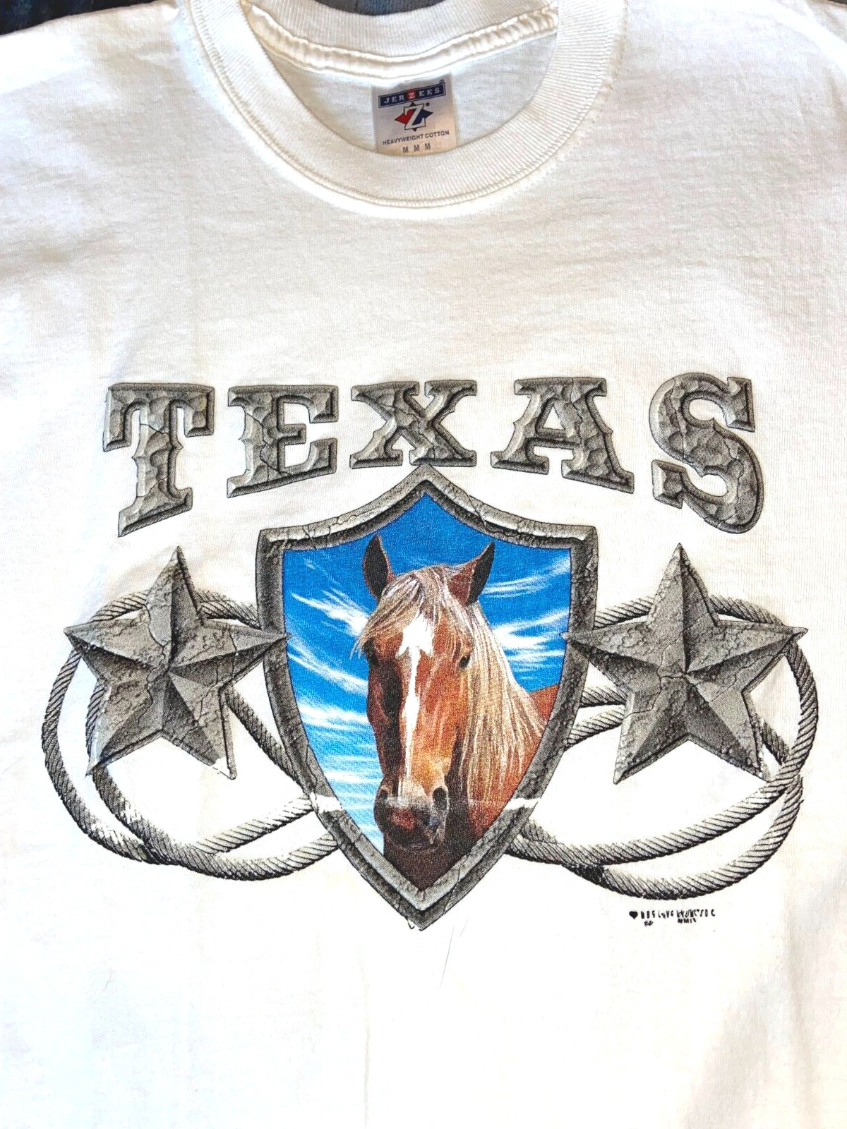 T-SHIRT UNISEX: “TEXAS” SINGLE HORSE PLAQUE BRAND NEW See Sizes in Description