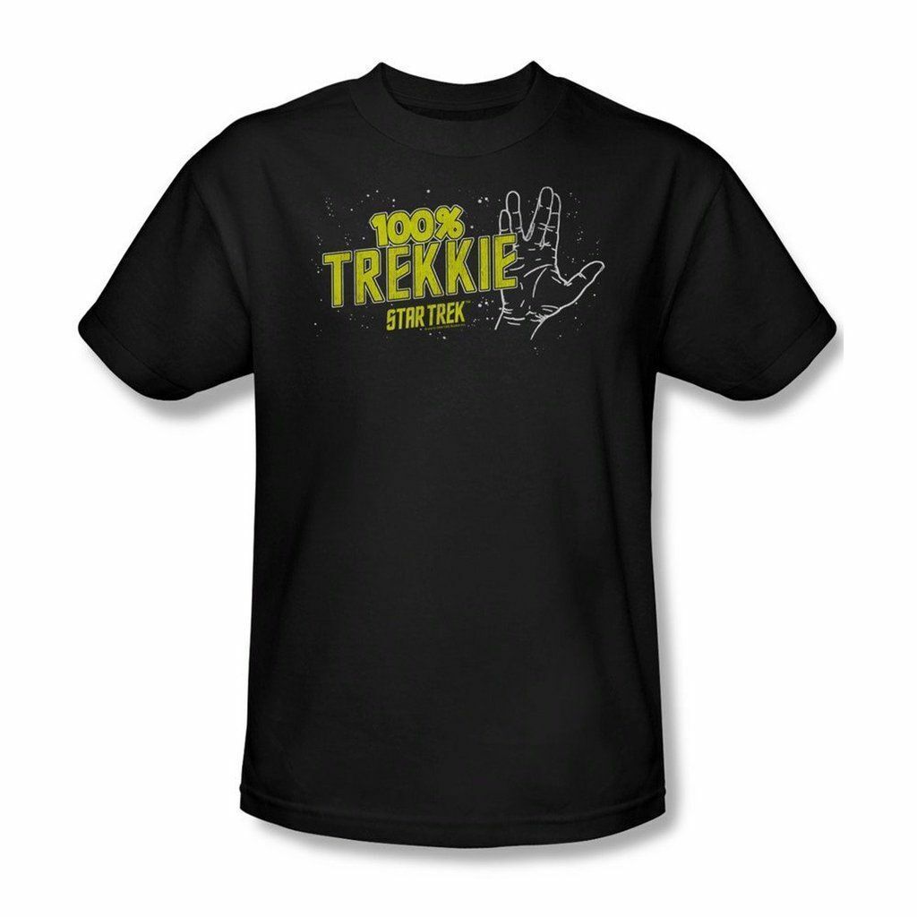 Adult Unisex Star Trek 1960s TV Series 100% Trekkie Funny T-shirt