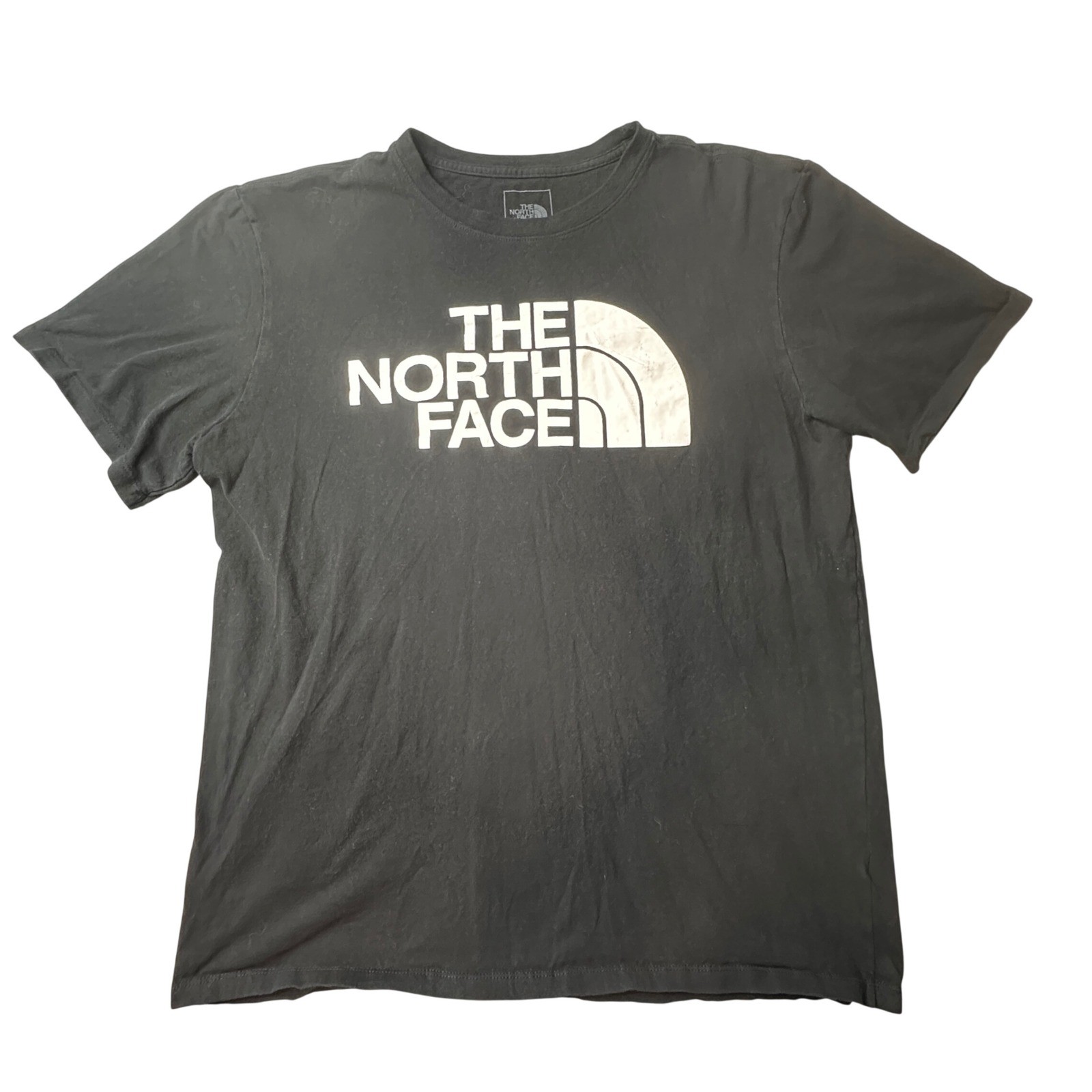 The North Face T-Shirt Mens L Black Half Dome Logo Graphic Short Sleeve Cotton