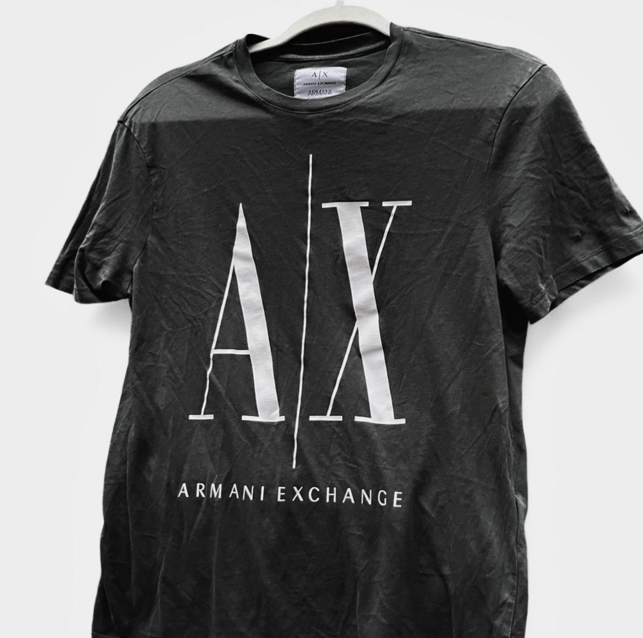 Armani Exchange Mens Black Short Sleeve Crew Neck Pullover T-Shirt Size Medium