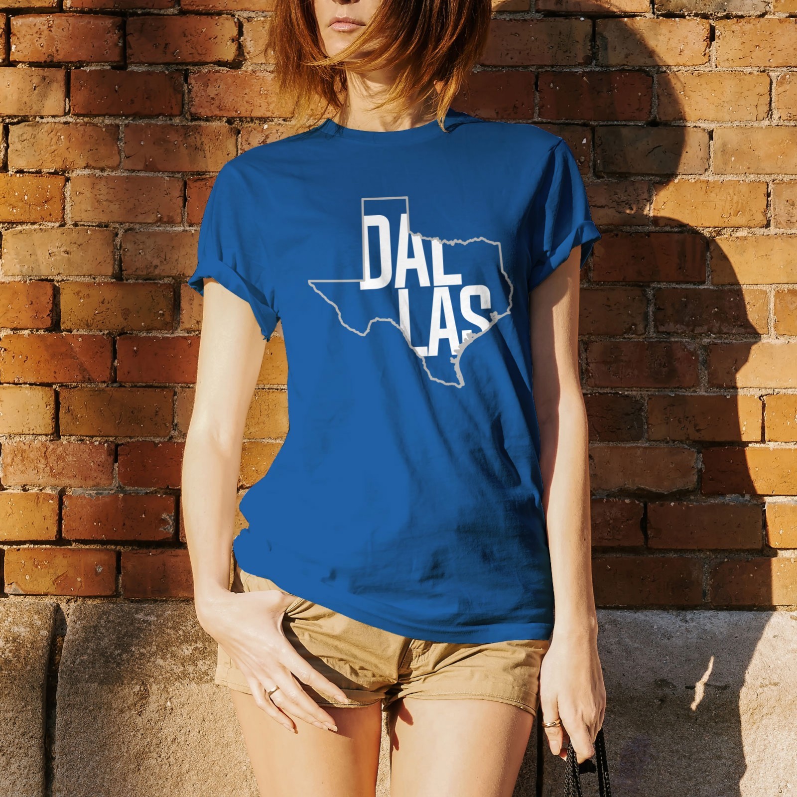 Dallas Basketball State Outline Unisex T-Shirt – Royal