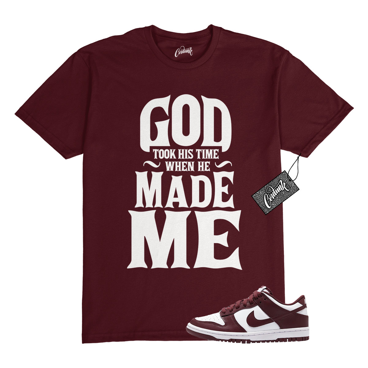 Dunk Team Red White Low Maroon Burgundy T Shirt Match GTHT