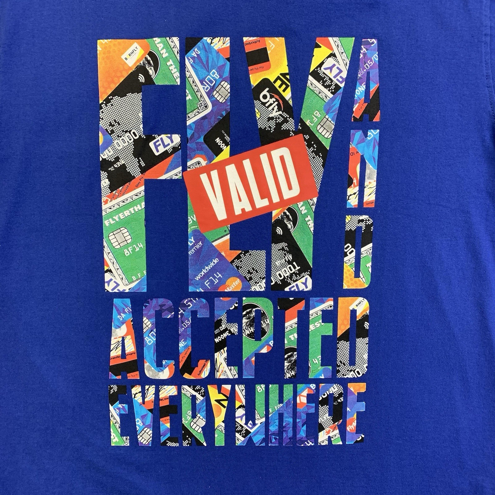 Born Fly Accepted Everywhere Royal Blue Men’s Short Sleeve T-Shirt Sz 2XL