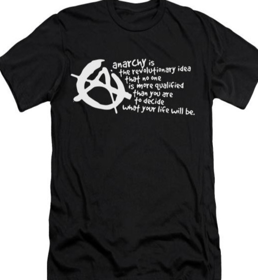 Anarchy is the revolutionary idea that no one is more qualified… T shirt tee