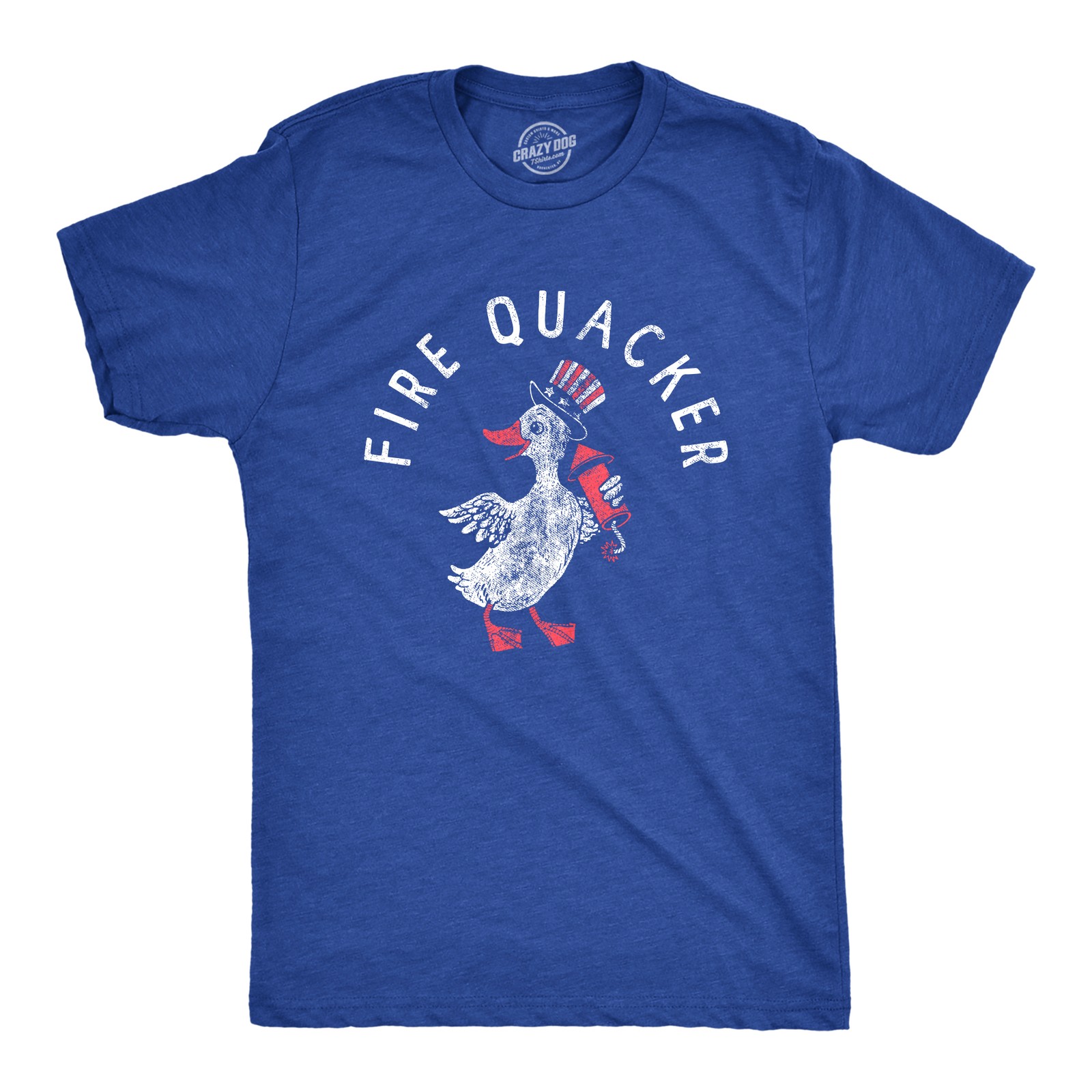 Mens Fire Quacker T Shirt Funny Sarcastic Fourth Of July Party Duck Fireworks
