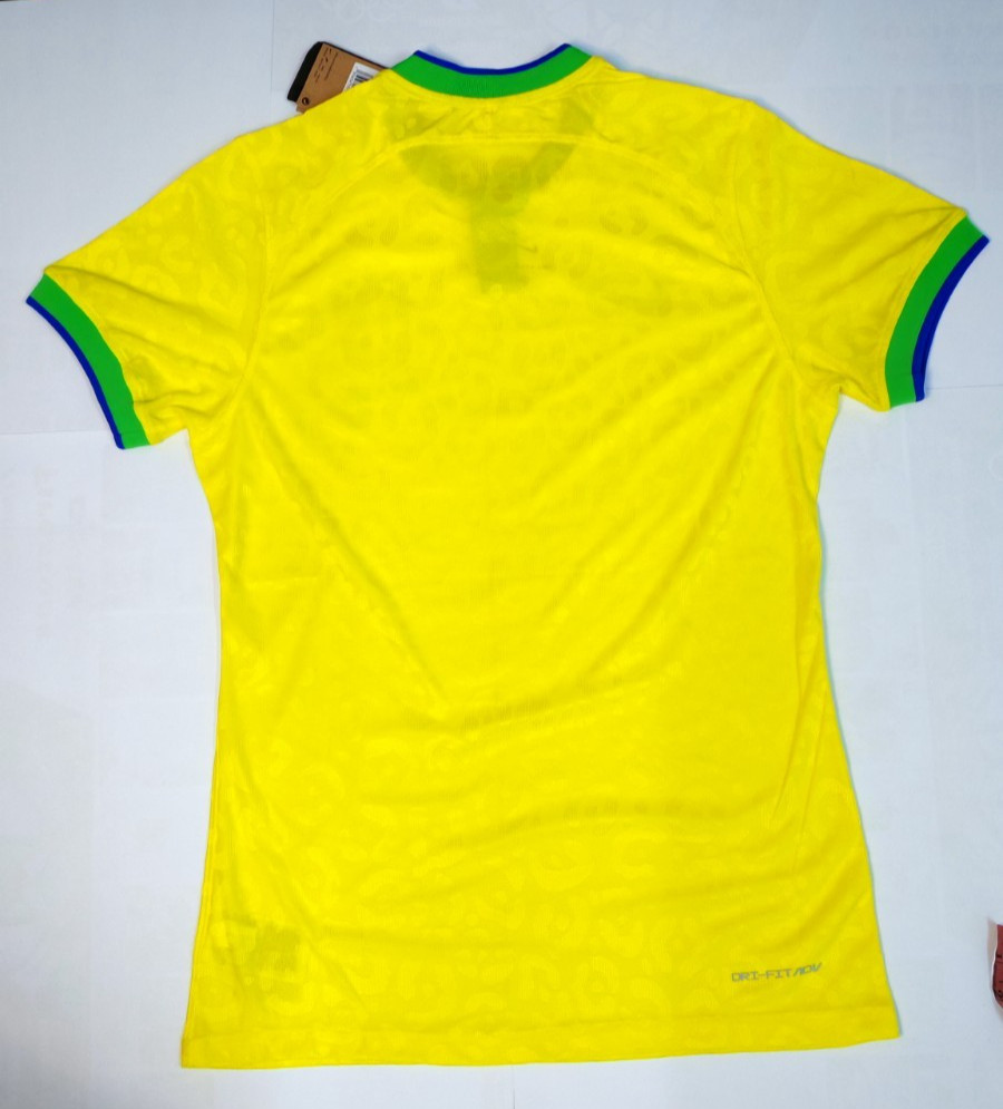 Nike Brazil 2022 World Cup Home Jersey Player Issue Dri-FIT ADV Yellow Mens Size