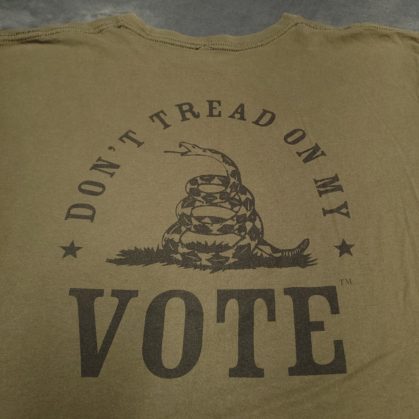 Sound Of Freedom Dont Tread Vote Large Shirt American USA Flag Snake Chud Wear