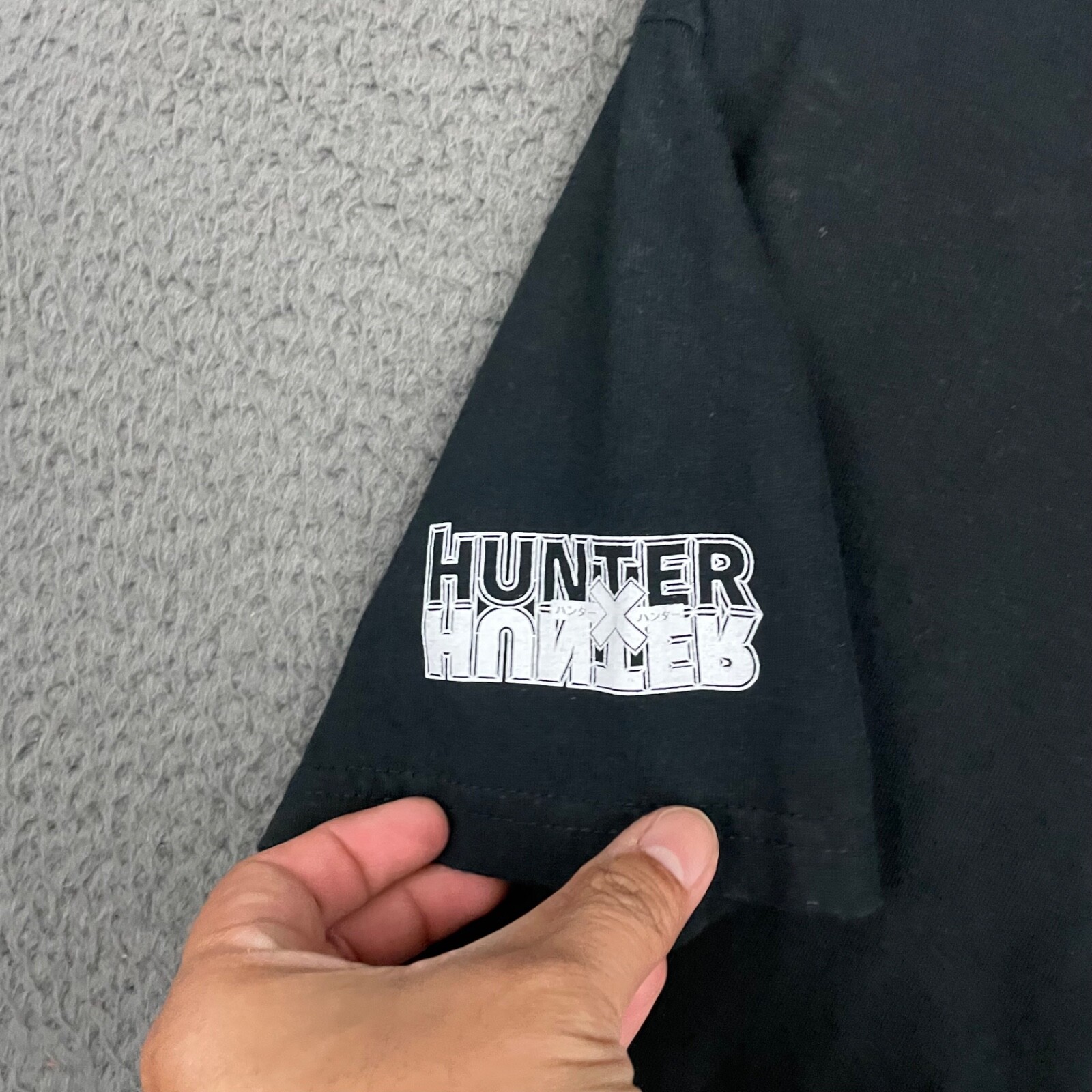Hypland x Hunter Hunter T-Shirt Mens Small Black Graphic Anime Cotton Casual
