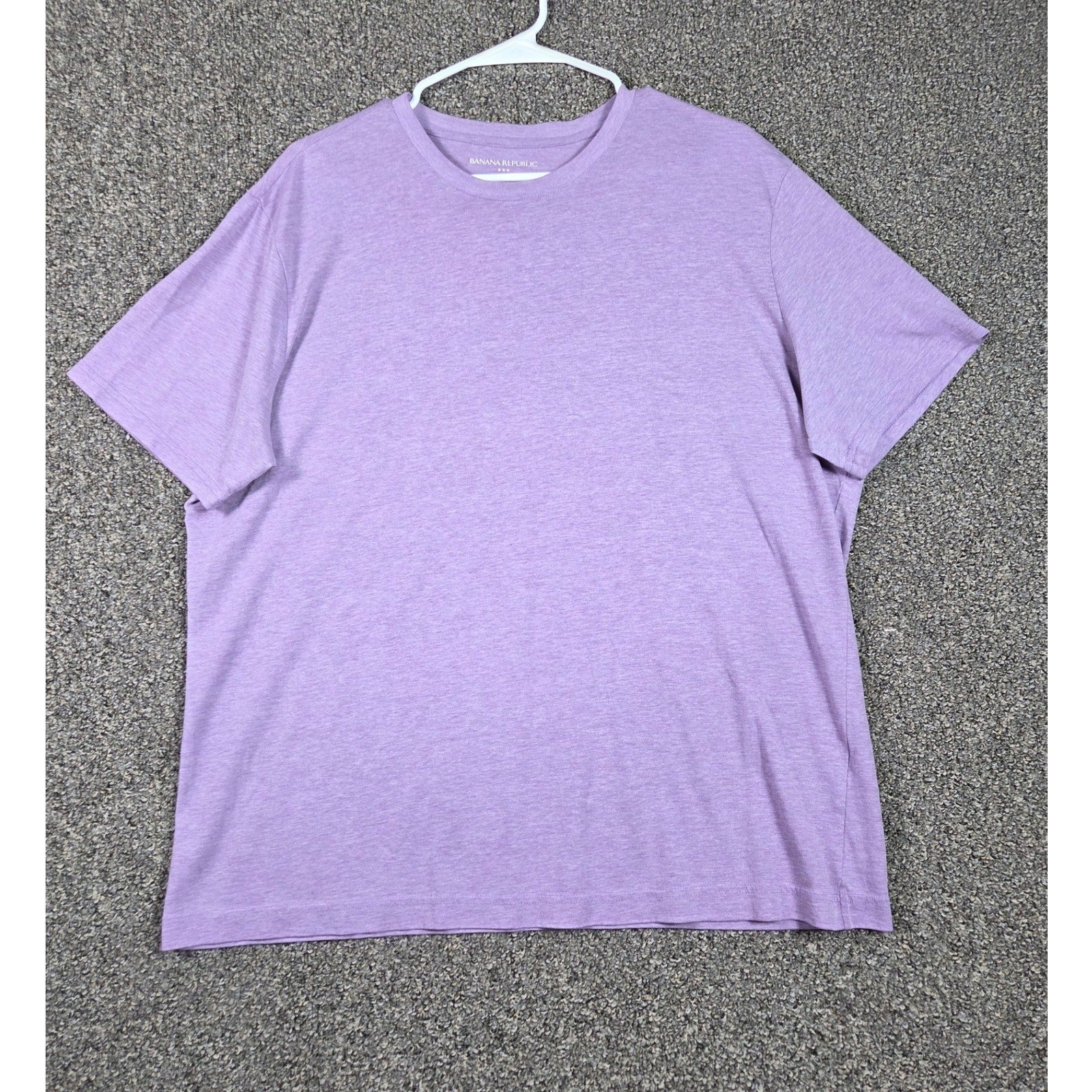 Banana Republic T-Shirt Mens XL Purple Eco Premium Wash Cotton Blend Casual
