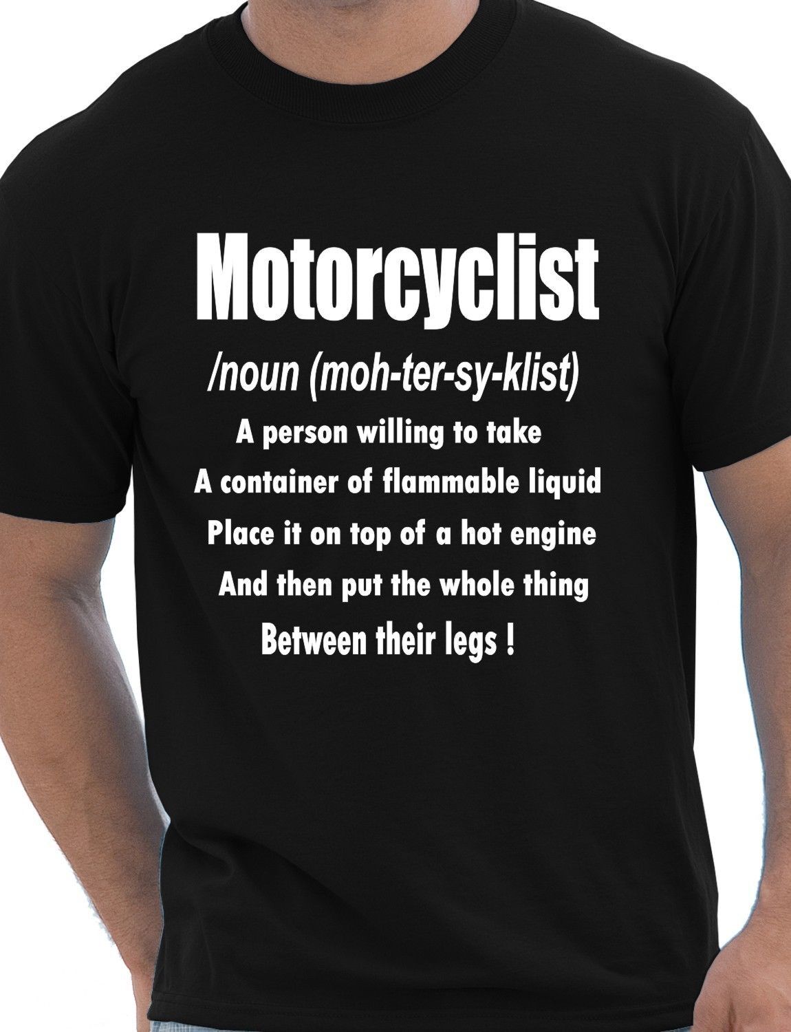 Definition Of Motorcyclist Motorbike Funny Mens Gift Unisex T-Shirt Size S-XXL
