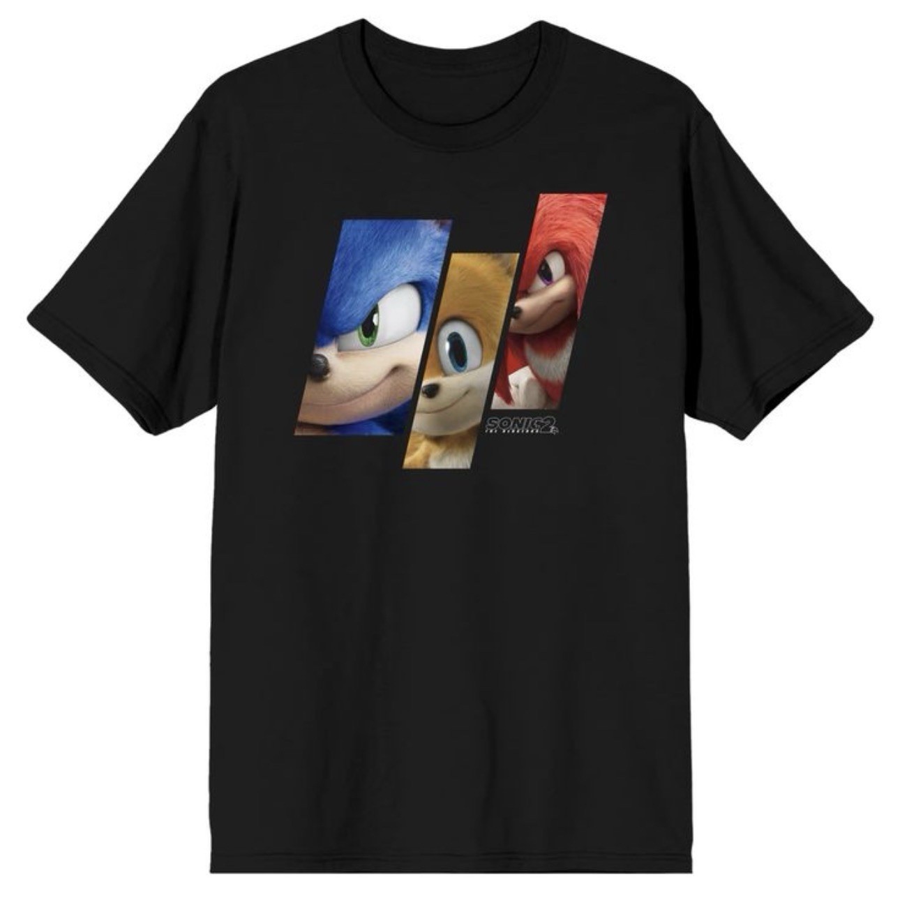 Sonic The Hedgehog Miles, Knucles,3 Panel Character T-Shirt New