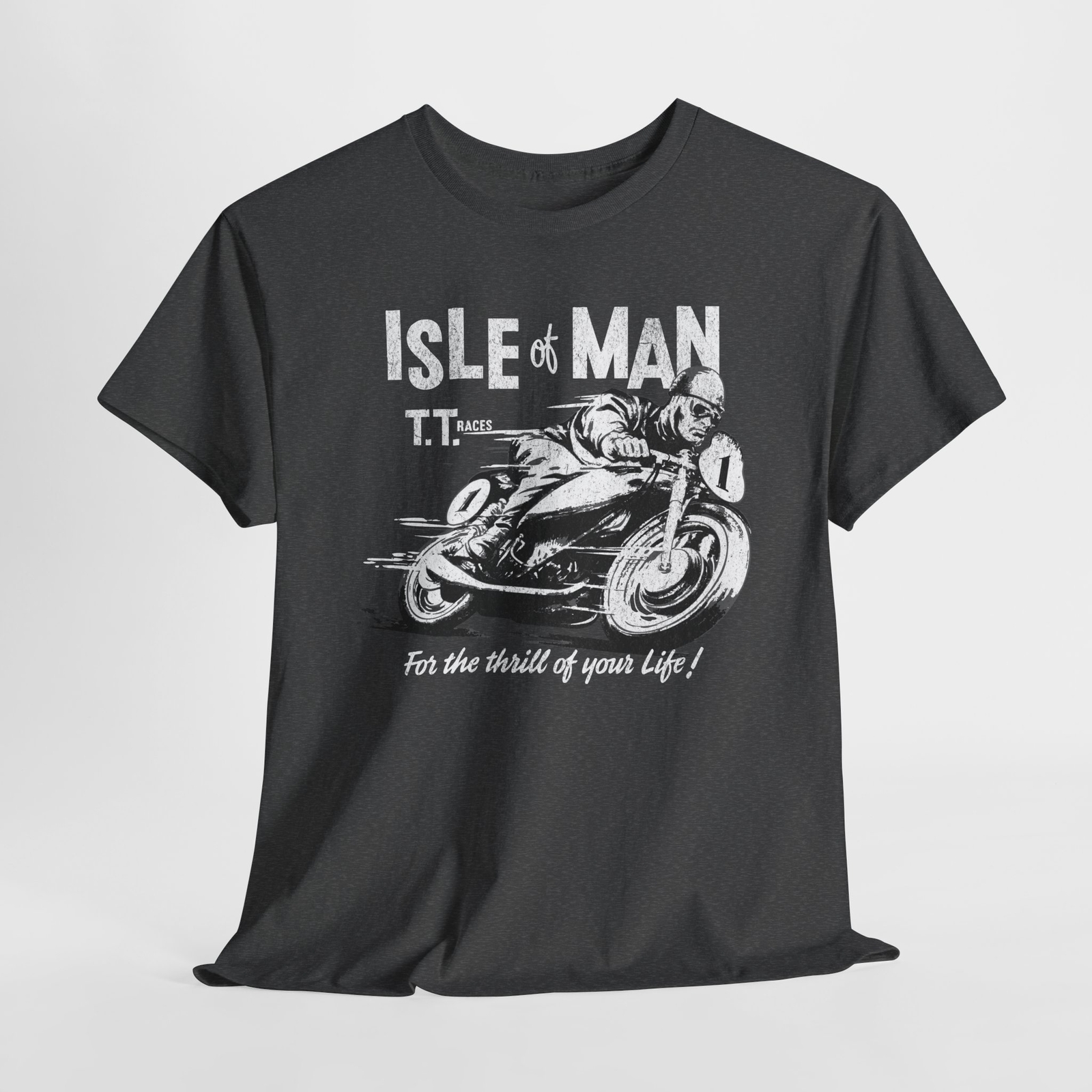 Motorcycle Racing Isle of Man TT Lover Premium Cotton Tee S to 5XL