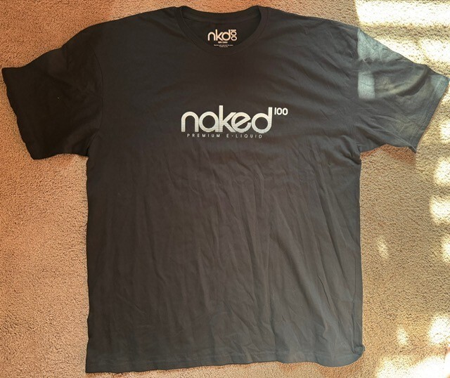 NAKED 100 Brand Logo T-Shirt (Black, 2XL) NEW without Tags