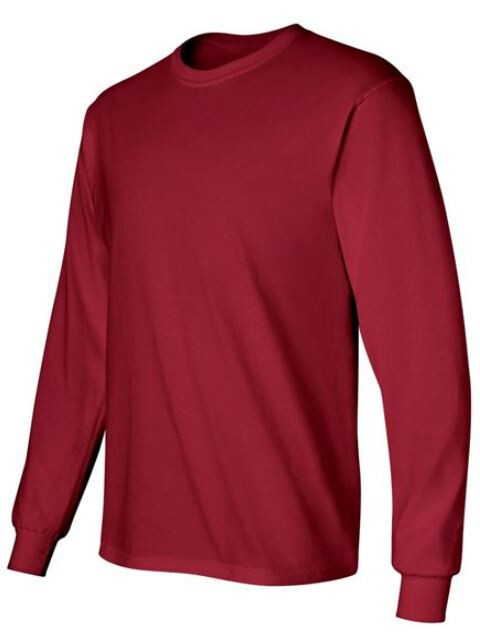 Below WHOLESALE Blank long sleeve T-Shirt -54 GILDAN 2400 Red Bulk Lot