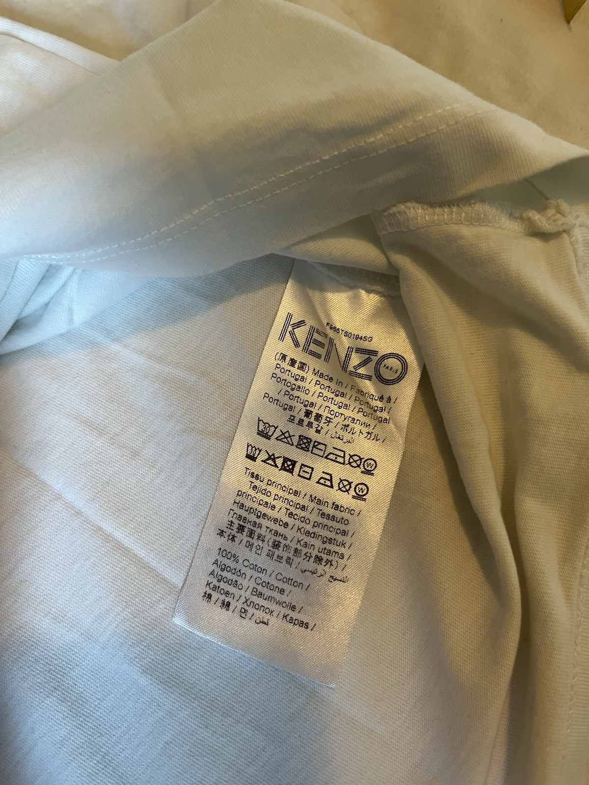 KENZO Paris Tiger Graphic Crew Neck Short Sleeve T-Shirt White/Black Men’s L