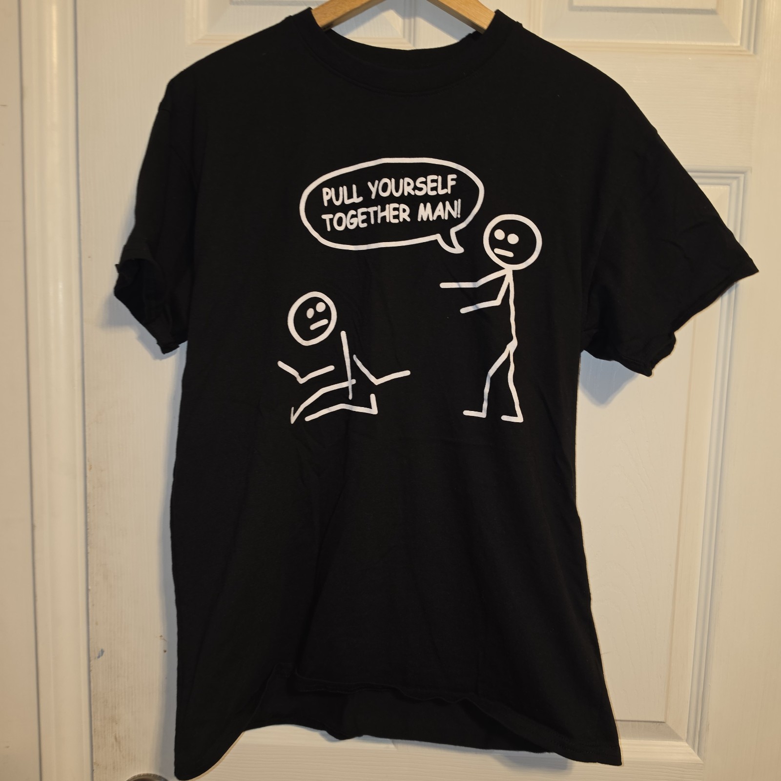 Brisco Brands “Pull Yourself Together Man!” Black Tee, Size Large.