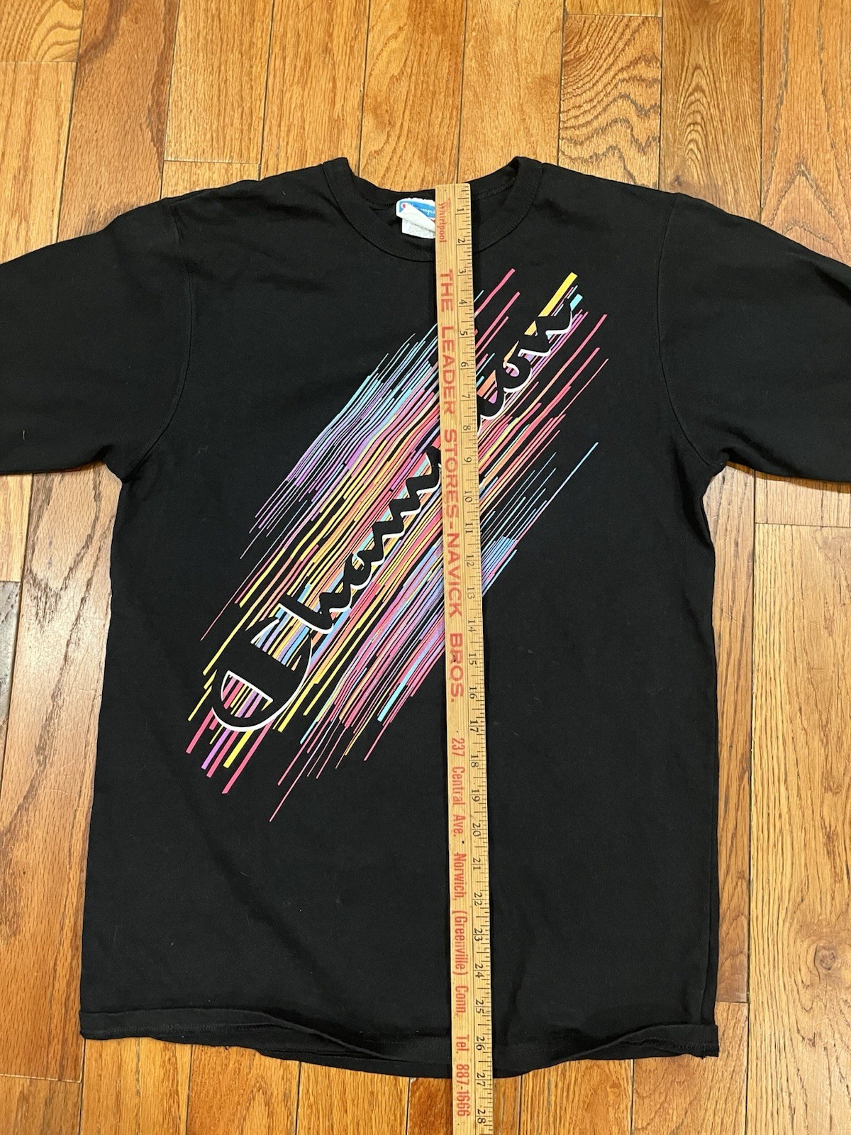 Vintage Champion Big Spellout T-Shirt Mens Medium Logo Tee 90s Short Sleeve