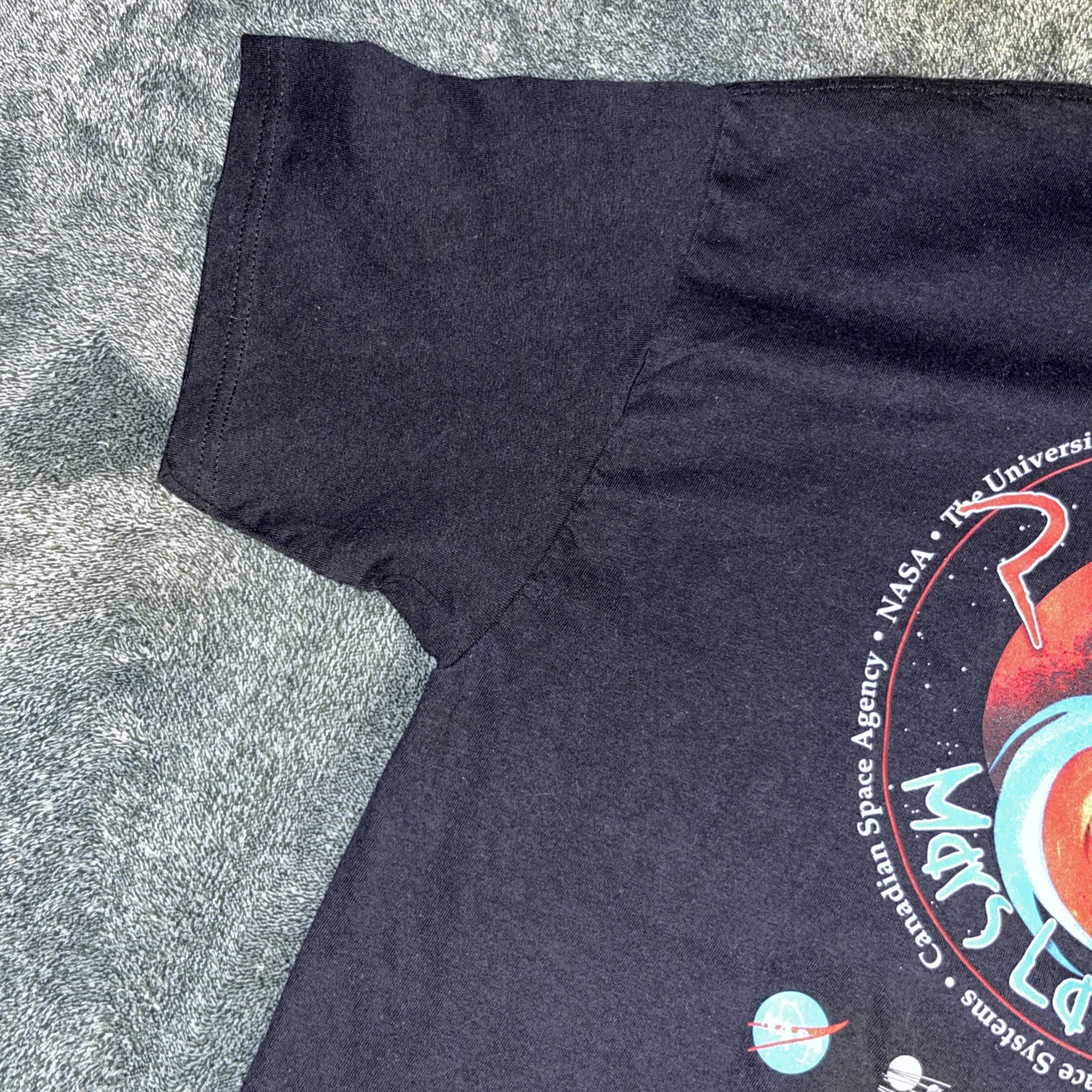 Phoenix Mars Lander 2007 NASA X Jpl Black Crew Neck T Shirt Hanes Beefy Large
