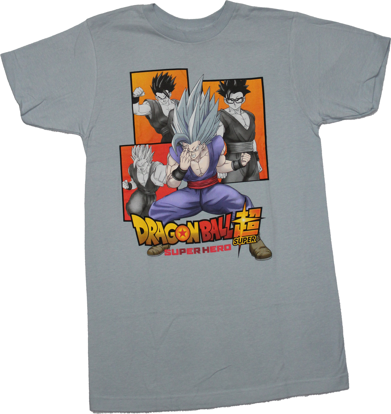 Dragon Ball Z New Adult T-Shirt – Beast Gohan Over Superhero Logo