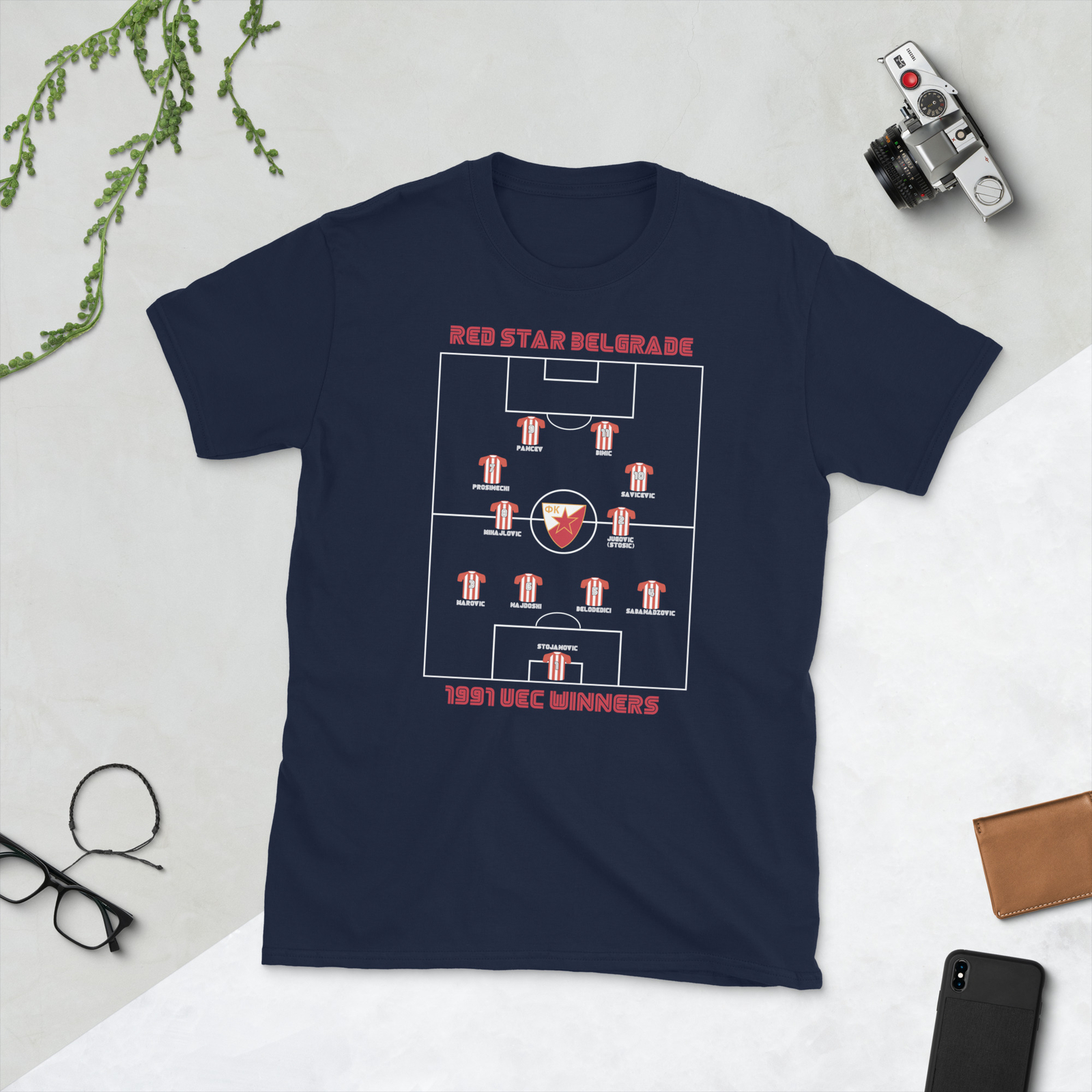 Red Star Belgrade football soccer winners champions 1991 Serbia Unisex T-Shirt
