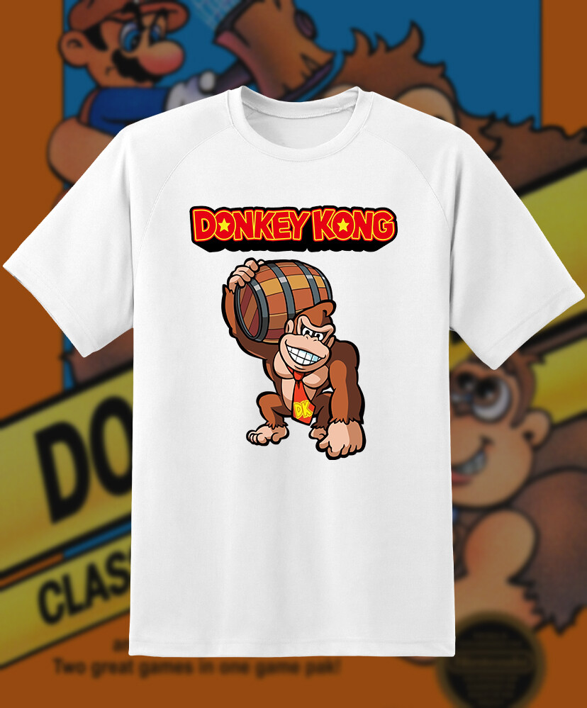 Donkey Kong Barrel Retro Video game arcade T Shirt Adult & Youth Sizes Fast Ship