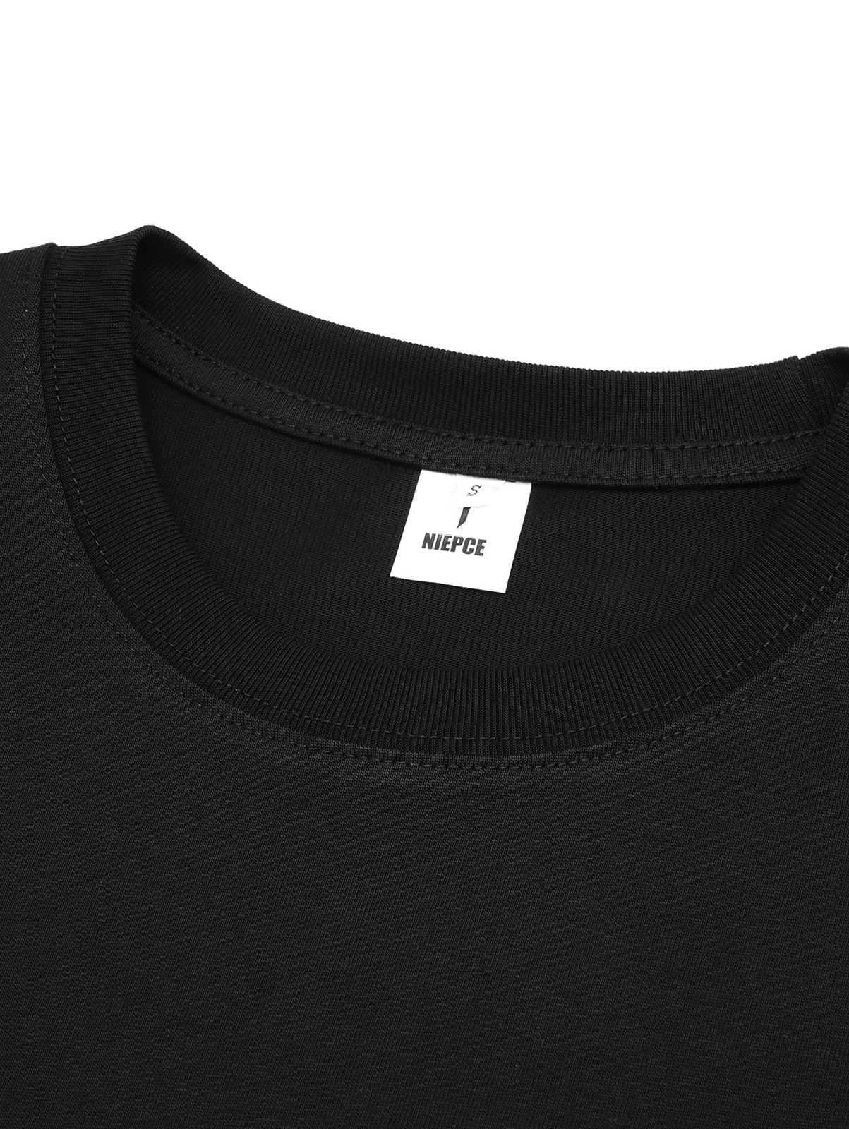 Niepce Men’s Sakura Flowers Embroidery Tee Japanese Streetwear T-Shirt