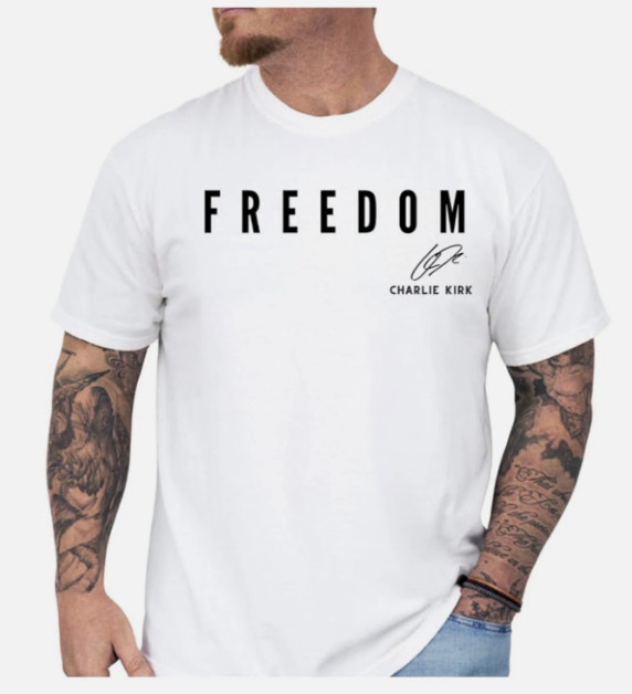 Signature Charlie Kirk Shirt, Charlie Kirk FREEDOM T Shirt, Freedom T-Shirt