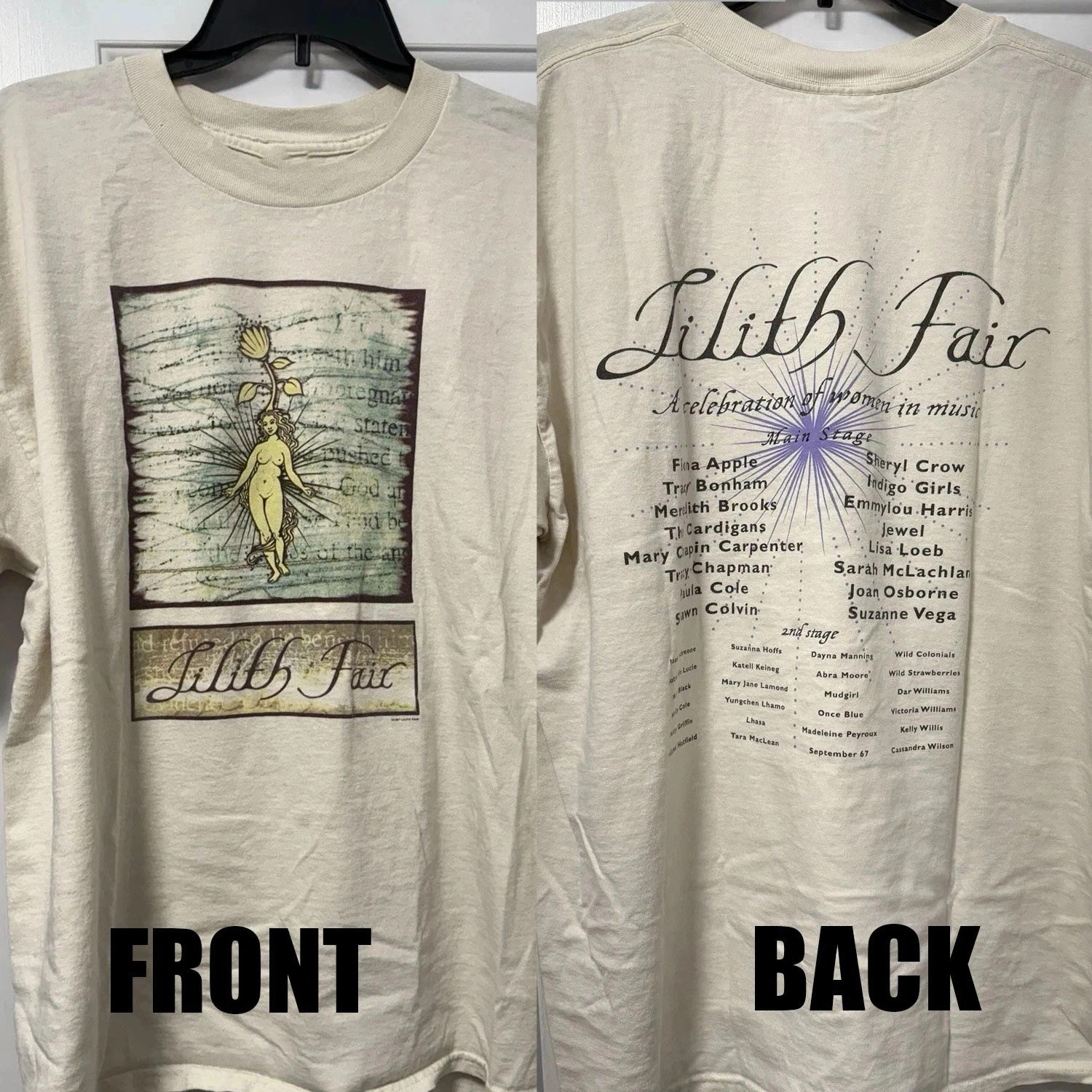 Lilith Fair 1997-1998 Reprint T-shirt All Size FOR FAN