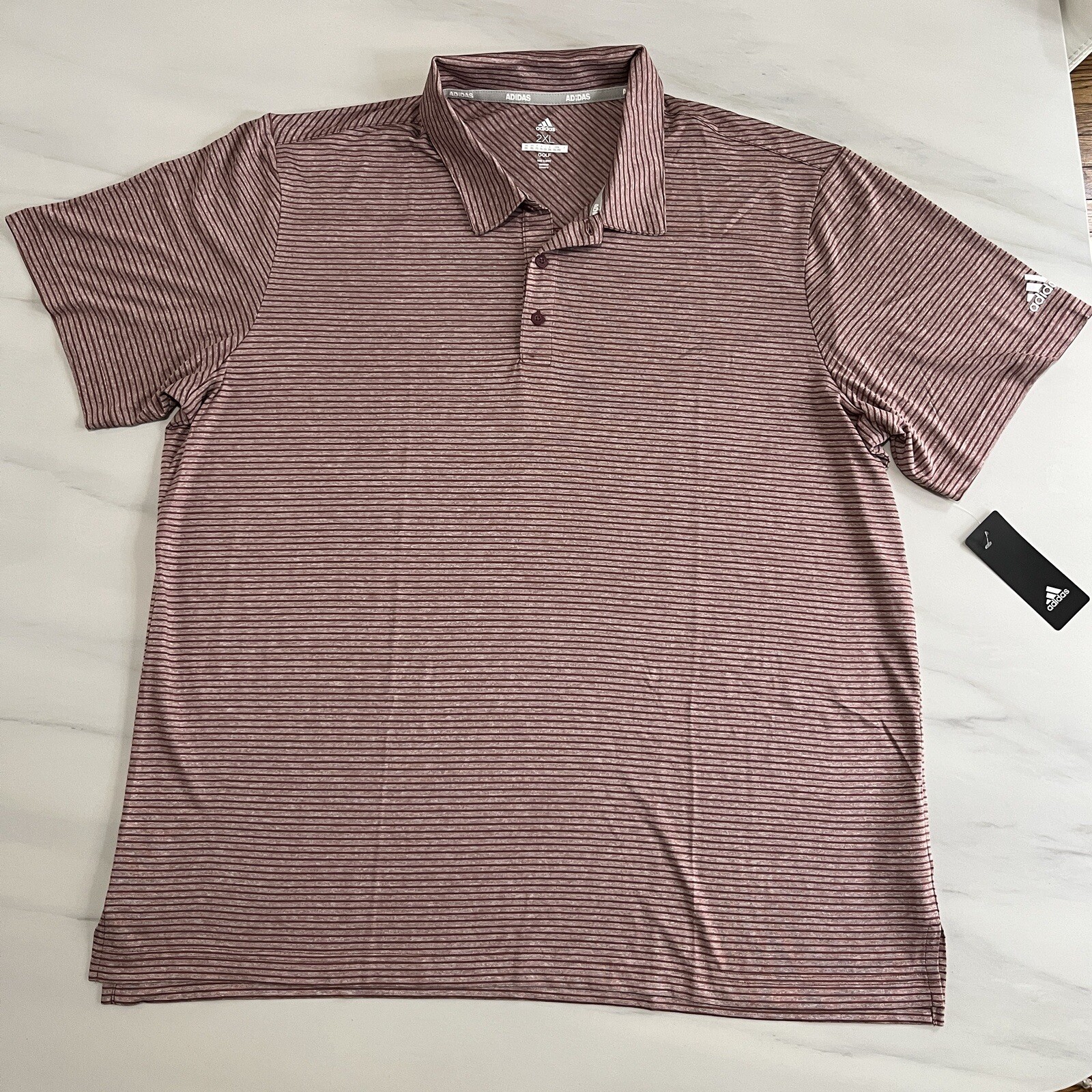 Adidas Golf Polo Feeder Striped Short Sleeve New ADVS20R778 Men’s Size XXL