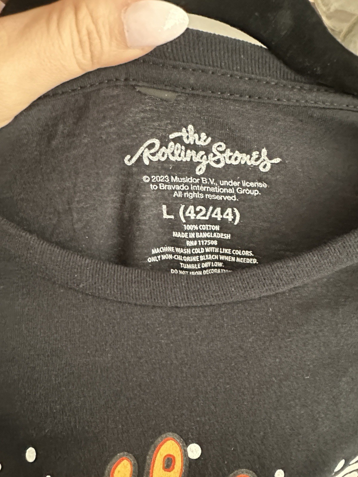 ROLLING STONES GRAPHIC BAND TSHIRT Black Large 42/44