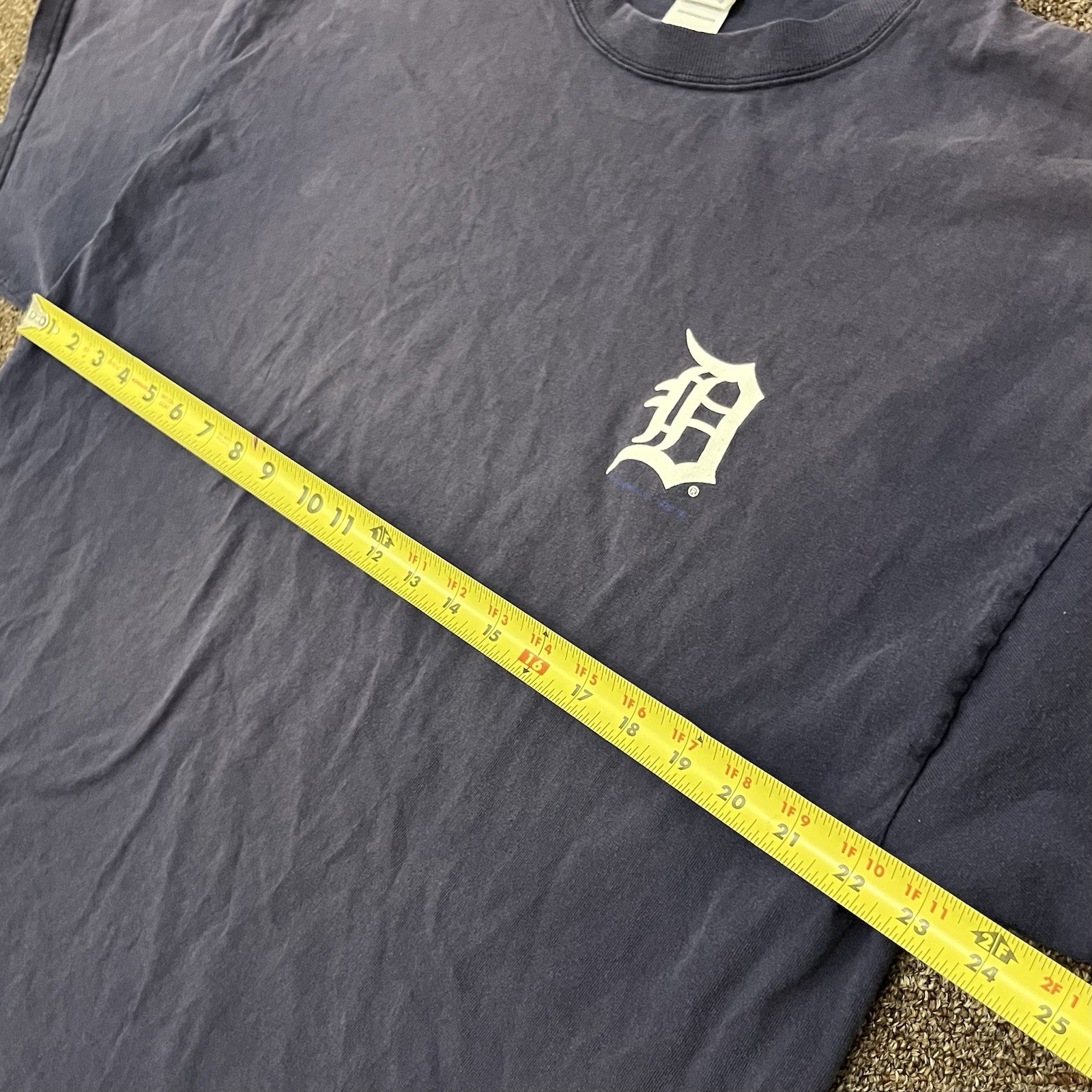 Vintage CSA Detroit Tigers T-Shirt Navy Men’s XL Faded Old English Graphic Logo