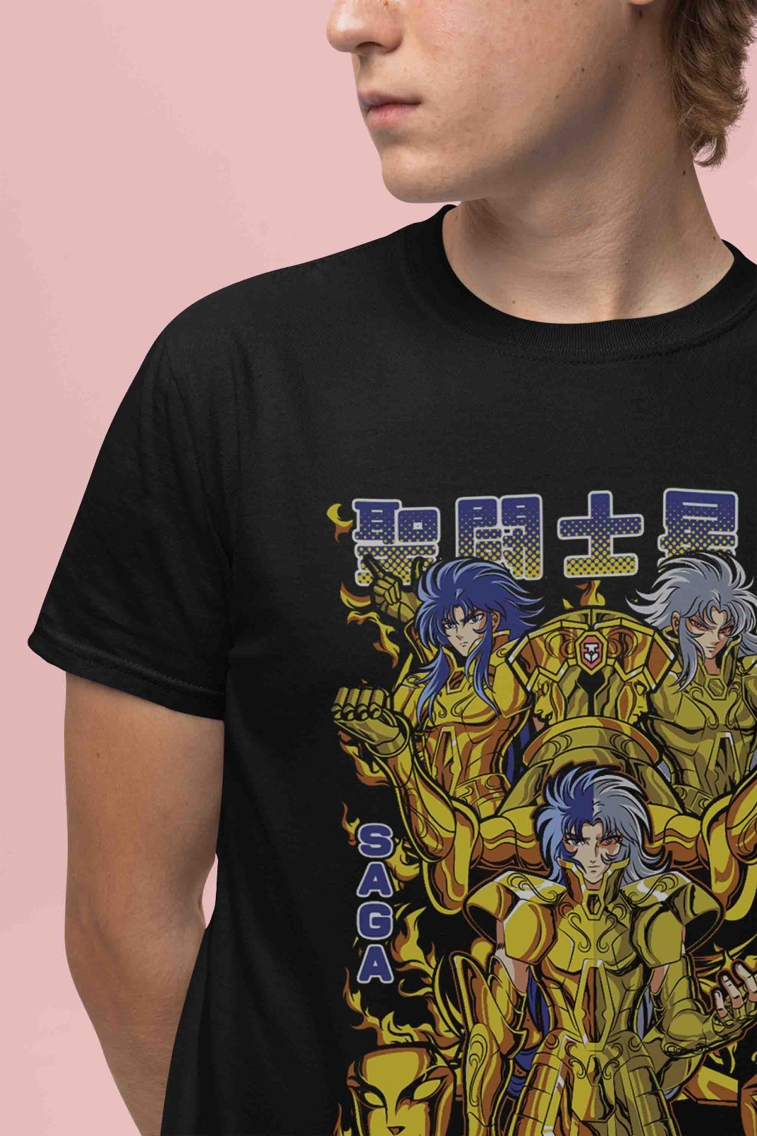 Saint Seiya Shirt Shiryu Tshirt Hyoga T-Shirt Shun Top Ikku Anime Graphic Tee