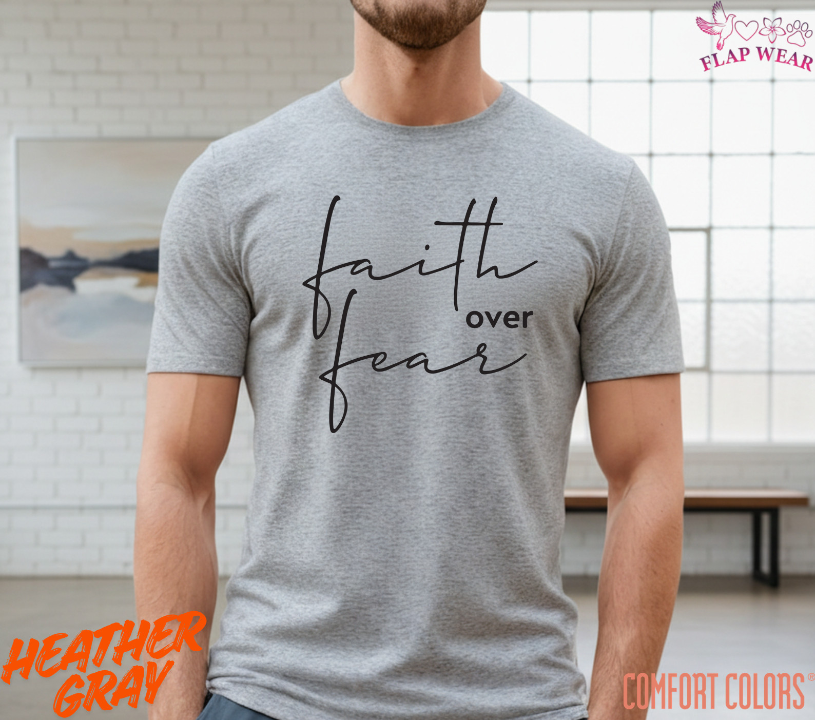 Unisex Faith Over Fear Christian T-Shirt, Men T shirt,Women T shirt Gift